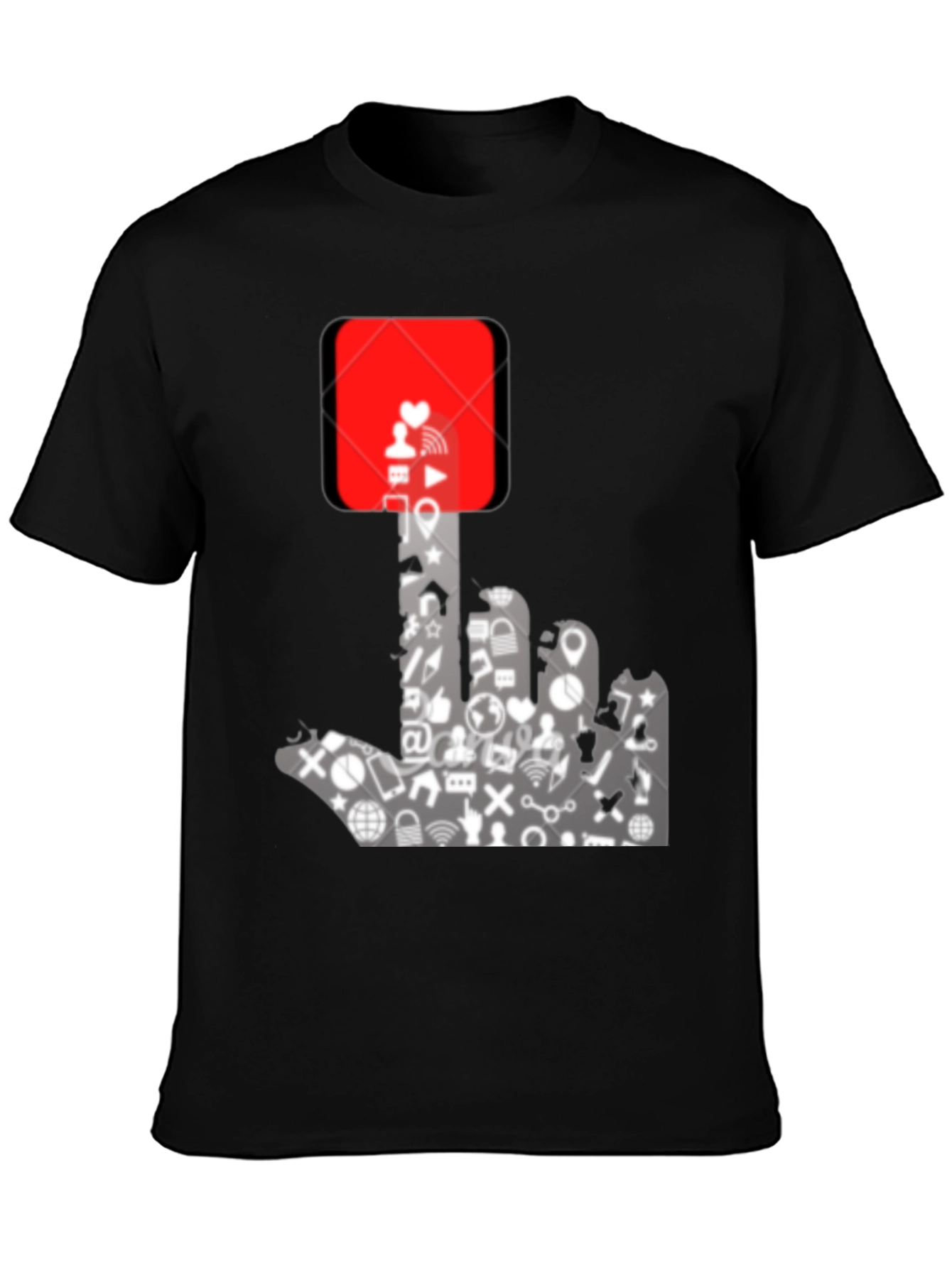 Social Media Hand Gesture Graphic T-Shirt