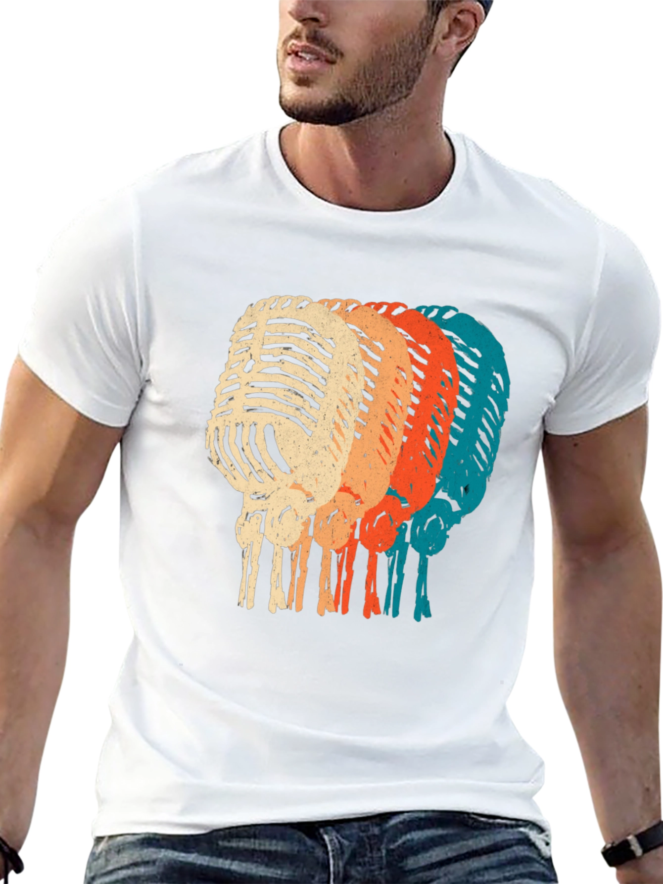 Retro Microphone Graphic T-Shirt