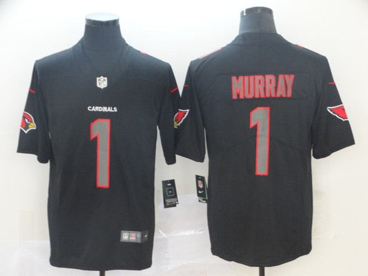 Men's Arizona Cardinals #1 Kyler Murray Black Team Game Jerseys