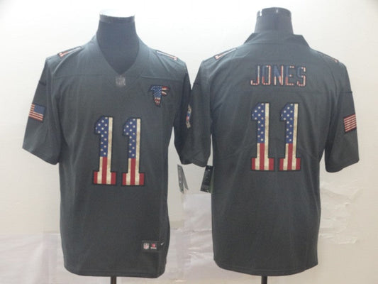 Men's Atlanta Falcons Julio Jones #11 Black Team Game Jerseys