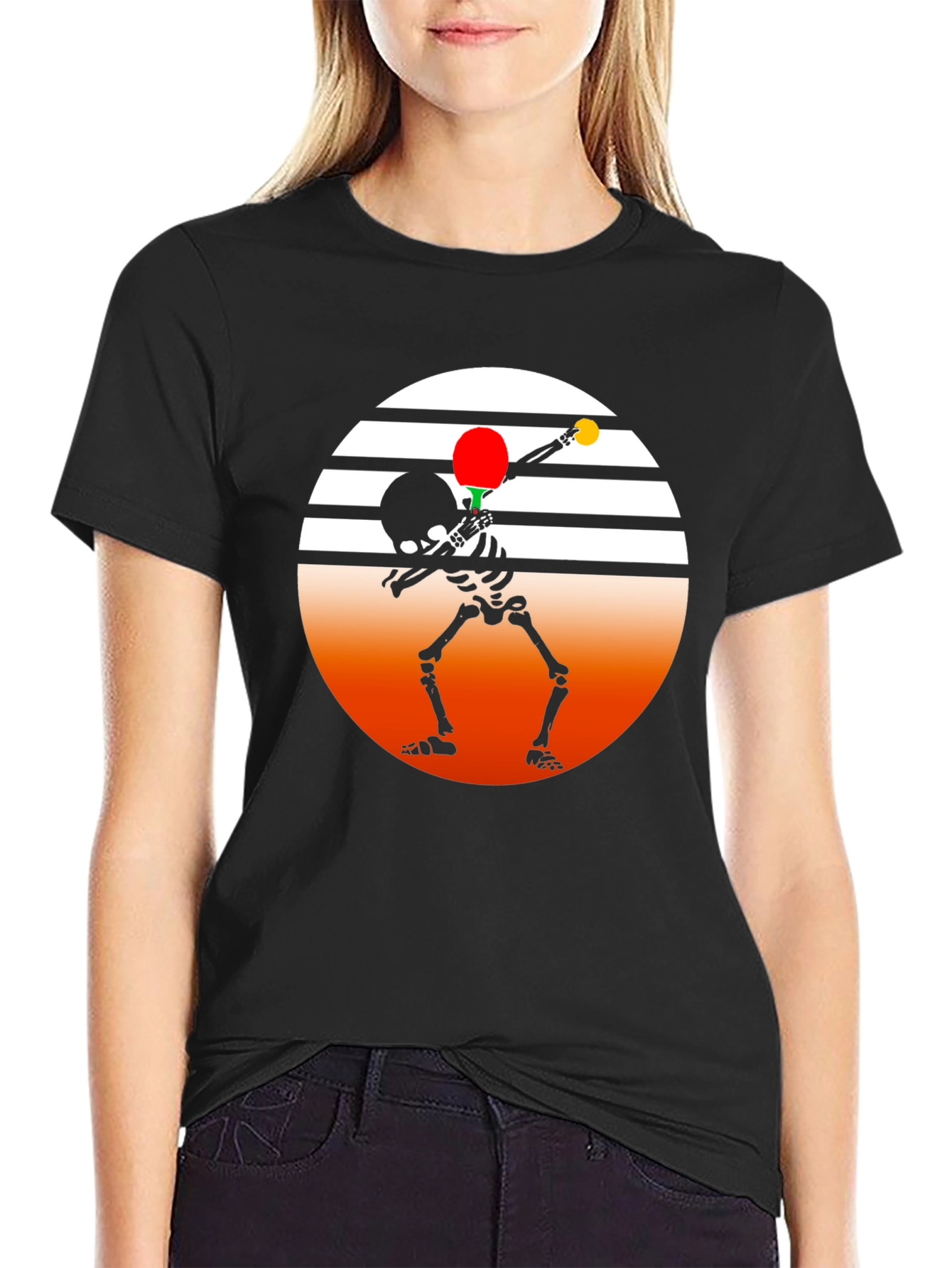 Skeleton Dab Ping Pong T-Shirt