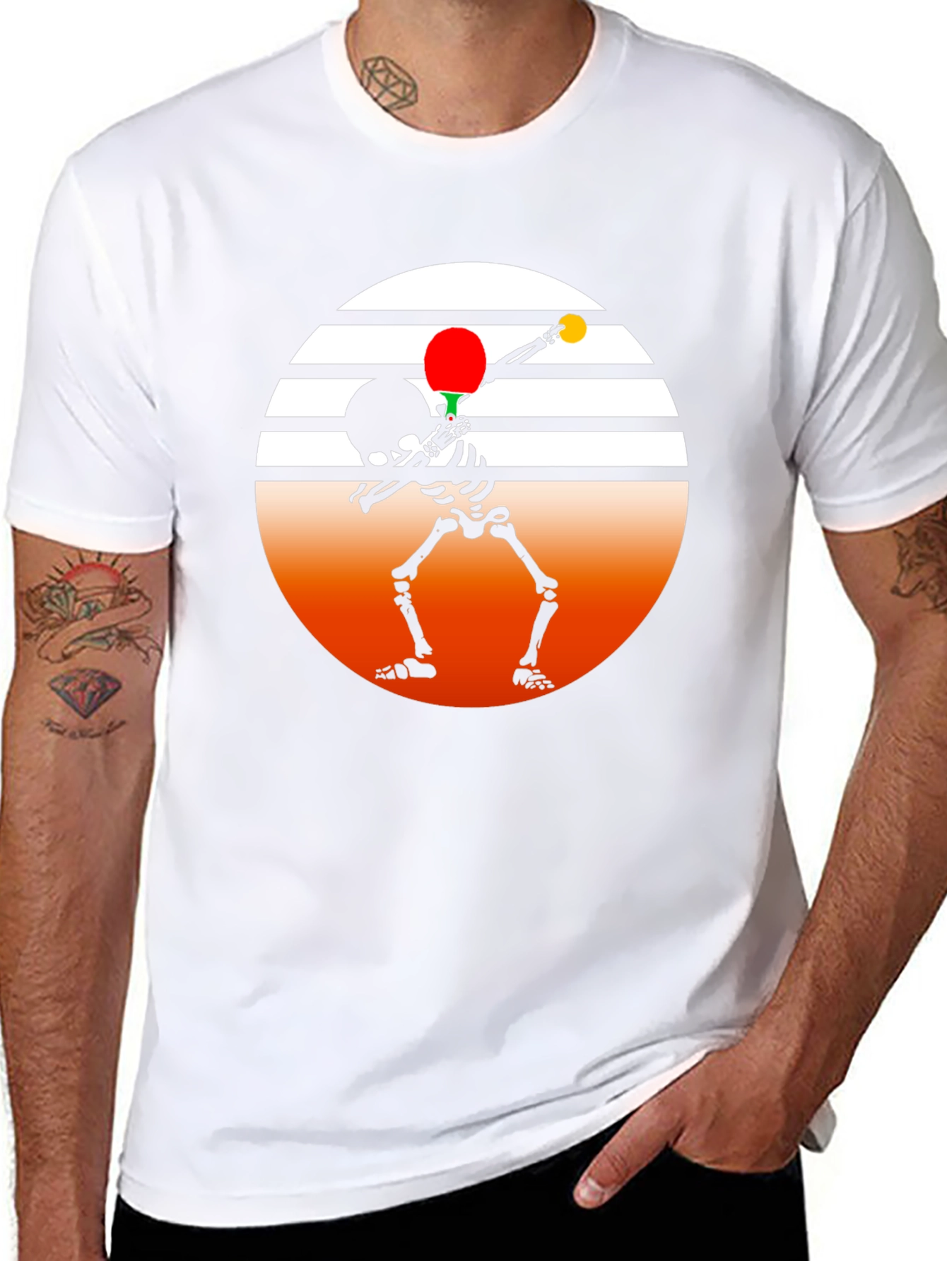 Skeleton Dab Ping Pong T-Shirt