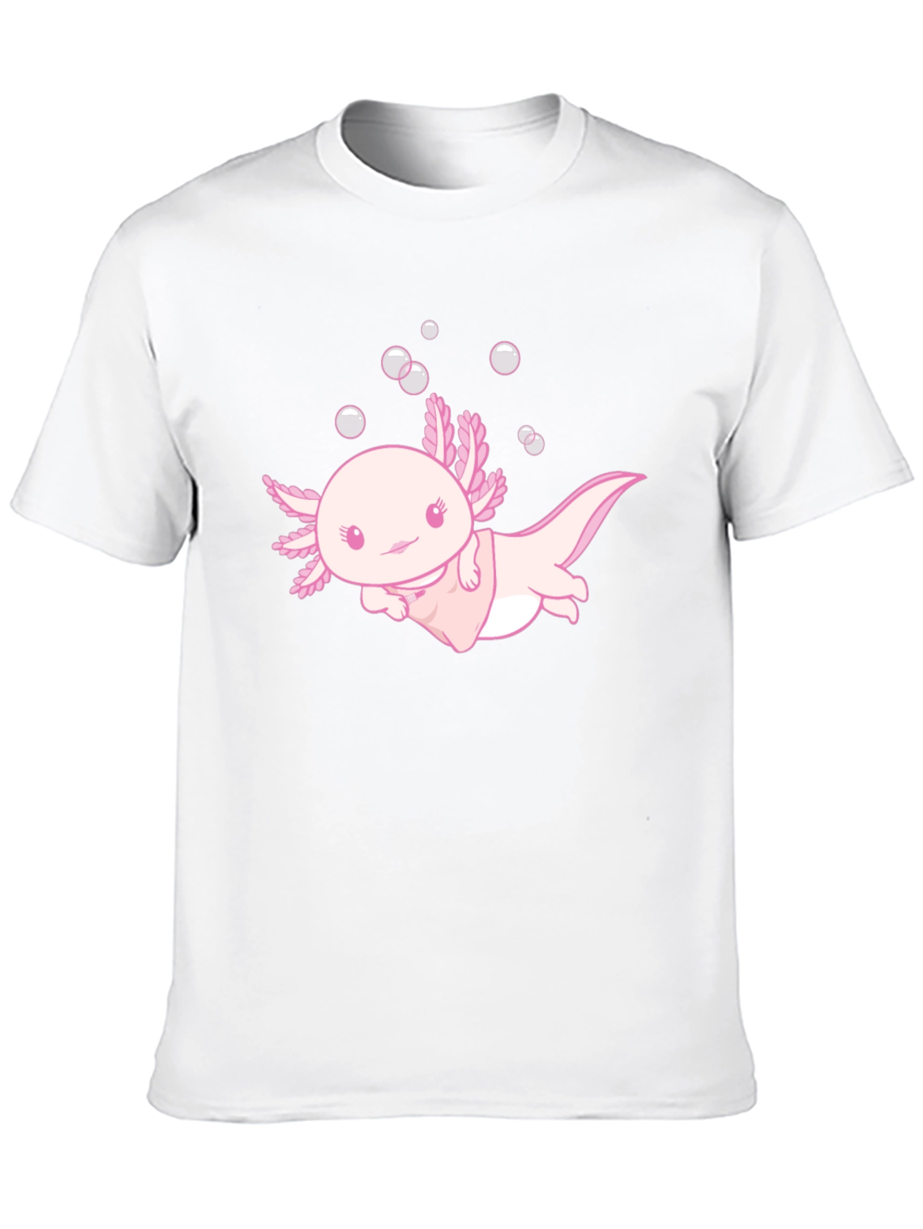 Cute Axolotl Black T-Shirt