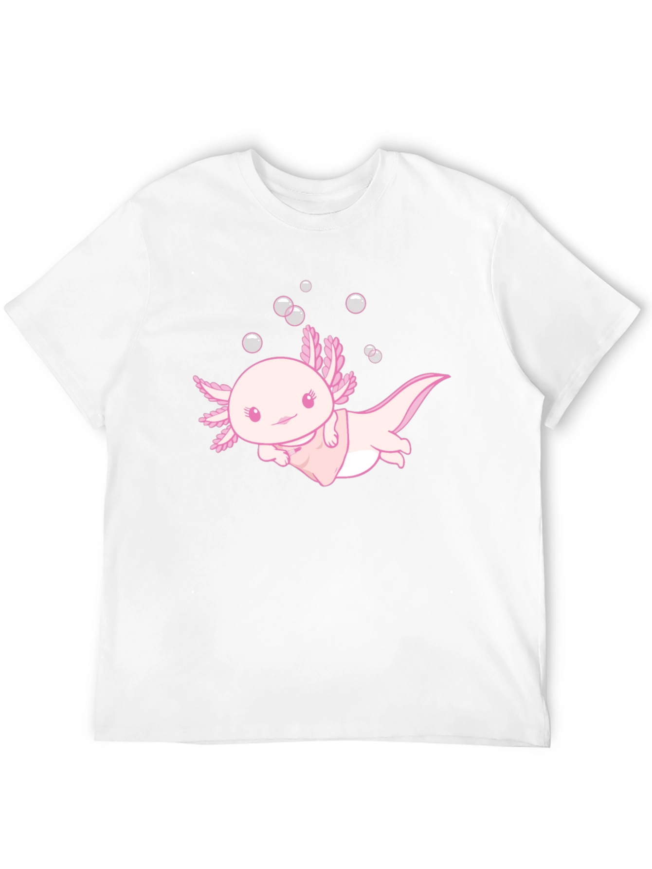 Cute Axolotl Black T-Shirt