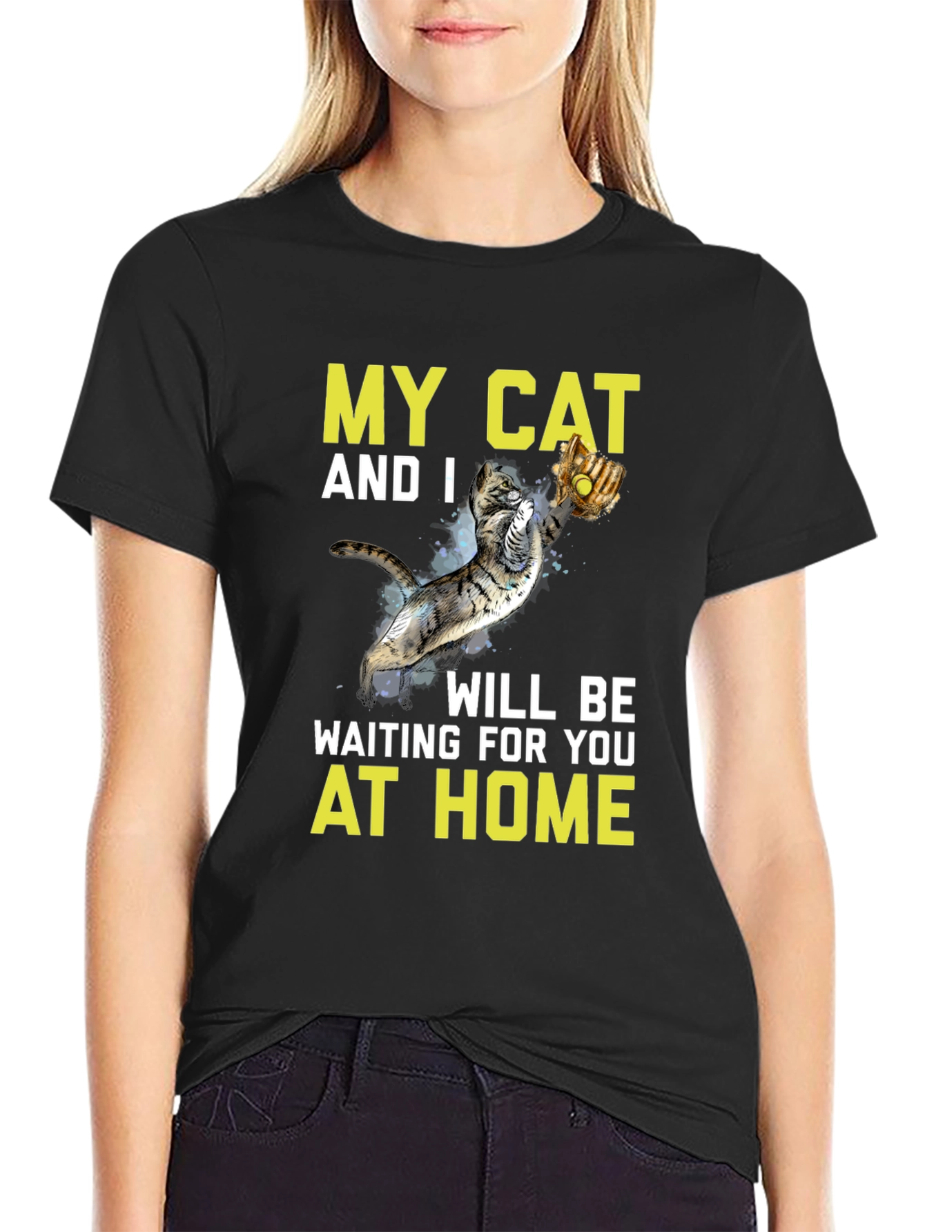 My Cat And I At Home Graphic T-Shirt