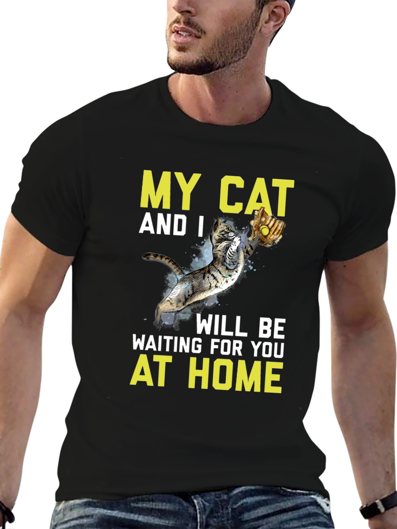 My Cat And I At Home Graphic T-Shirt