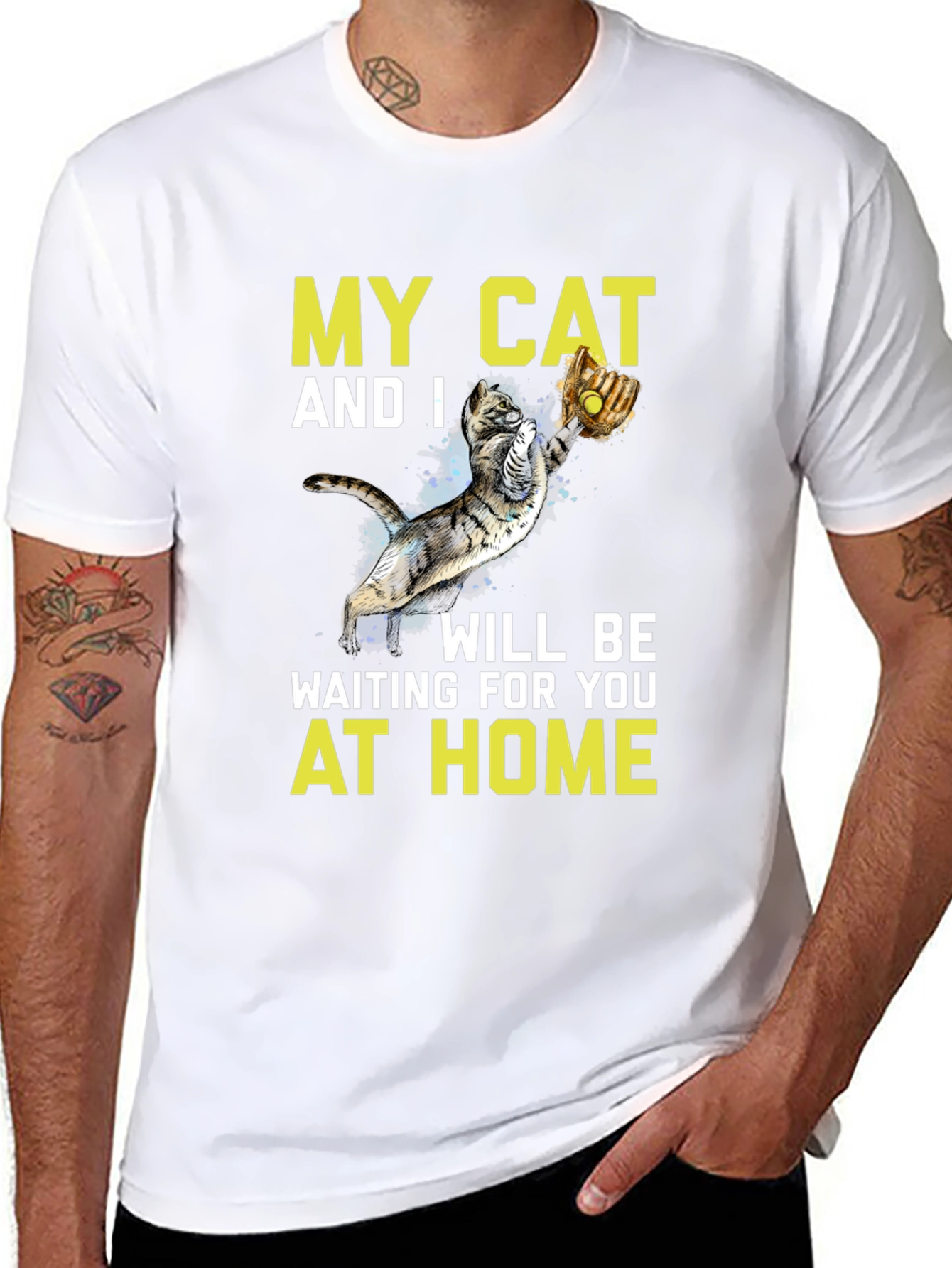 My Cat And I At Home Graphic T-Shirt