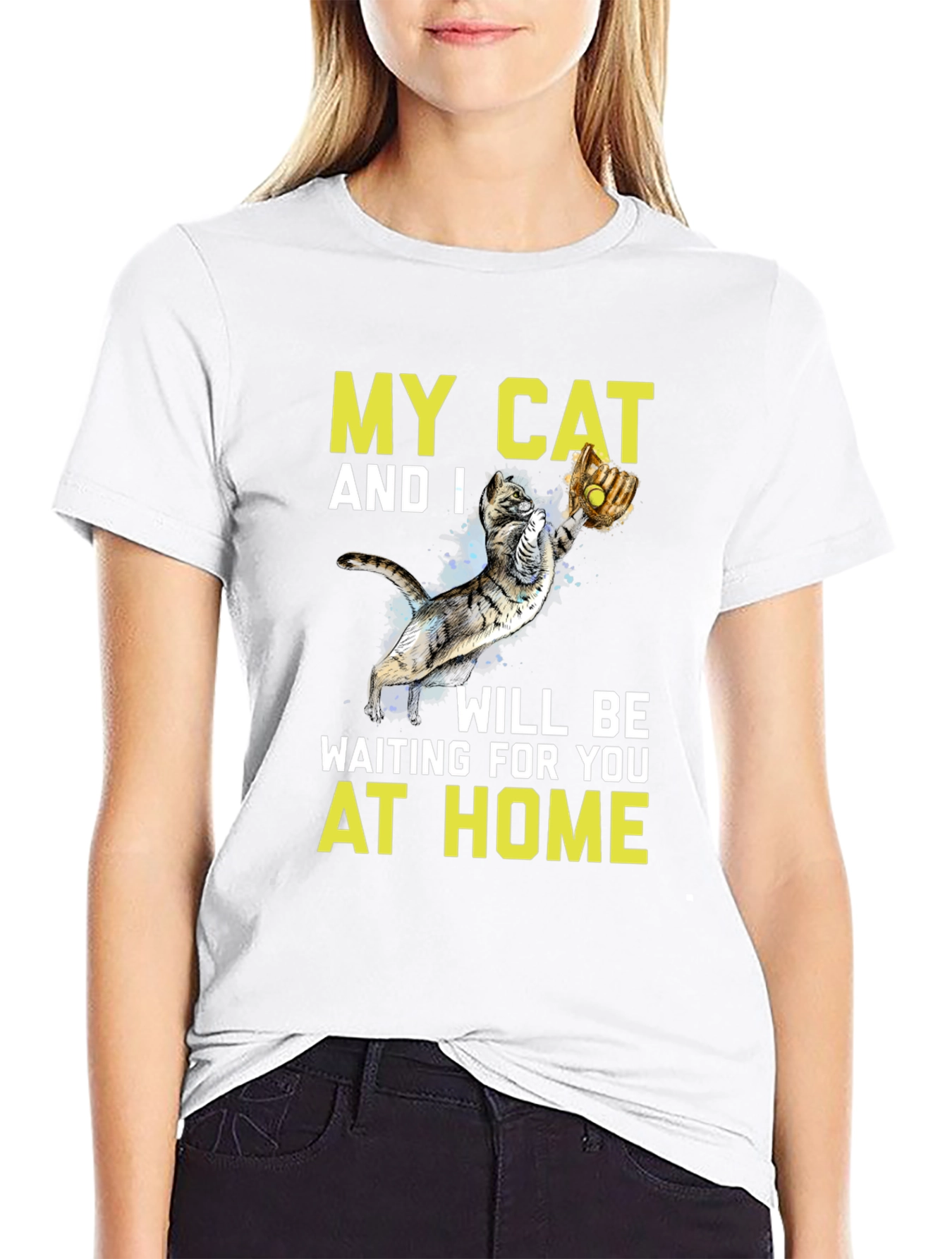 My Cat And I At Home Graphic T-Shirt