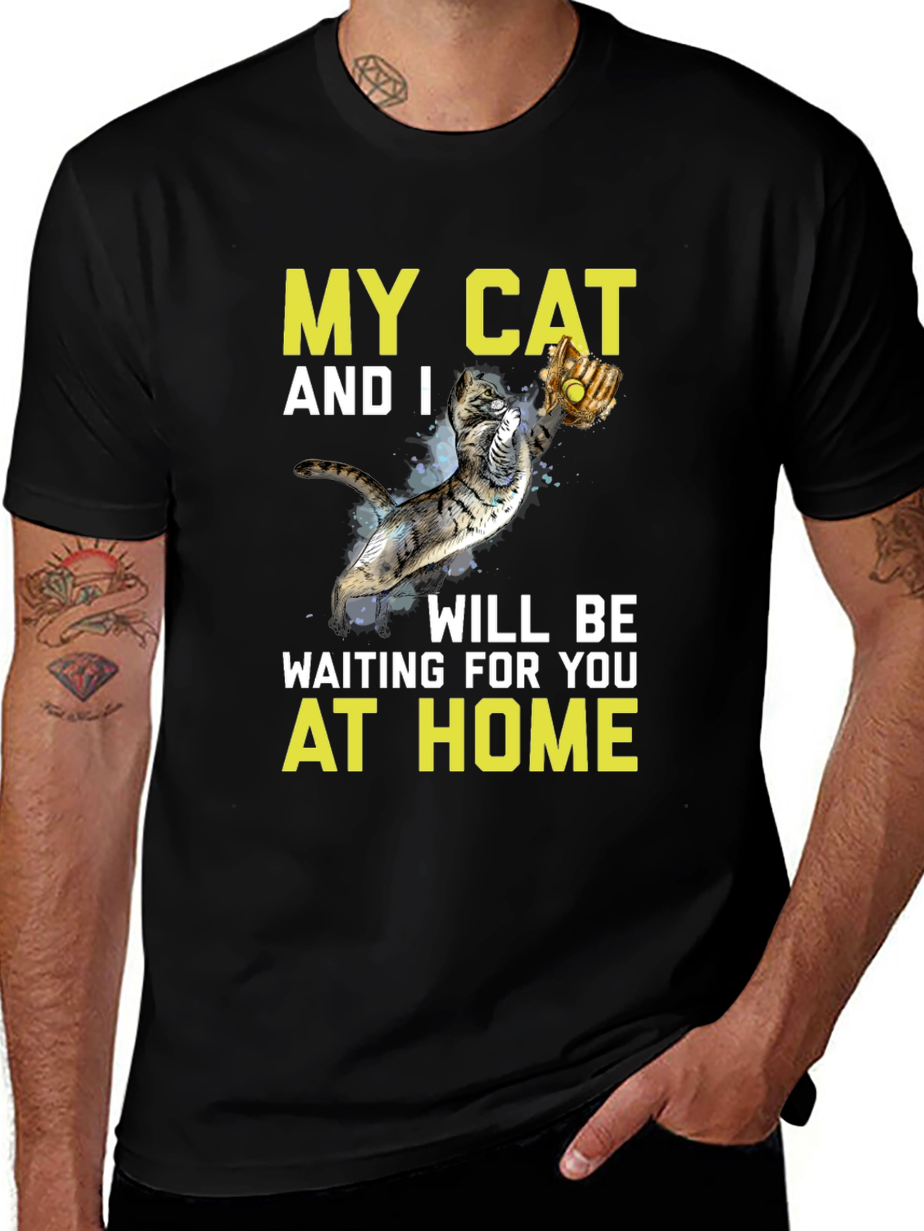 My Cat And I At Home Graphic T-Shirt