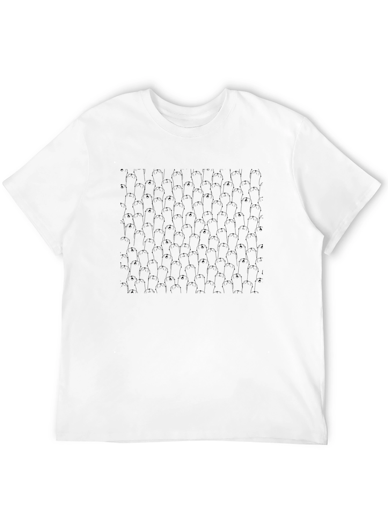 Patterned Black Graphic Tee