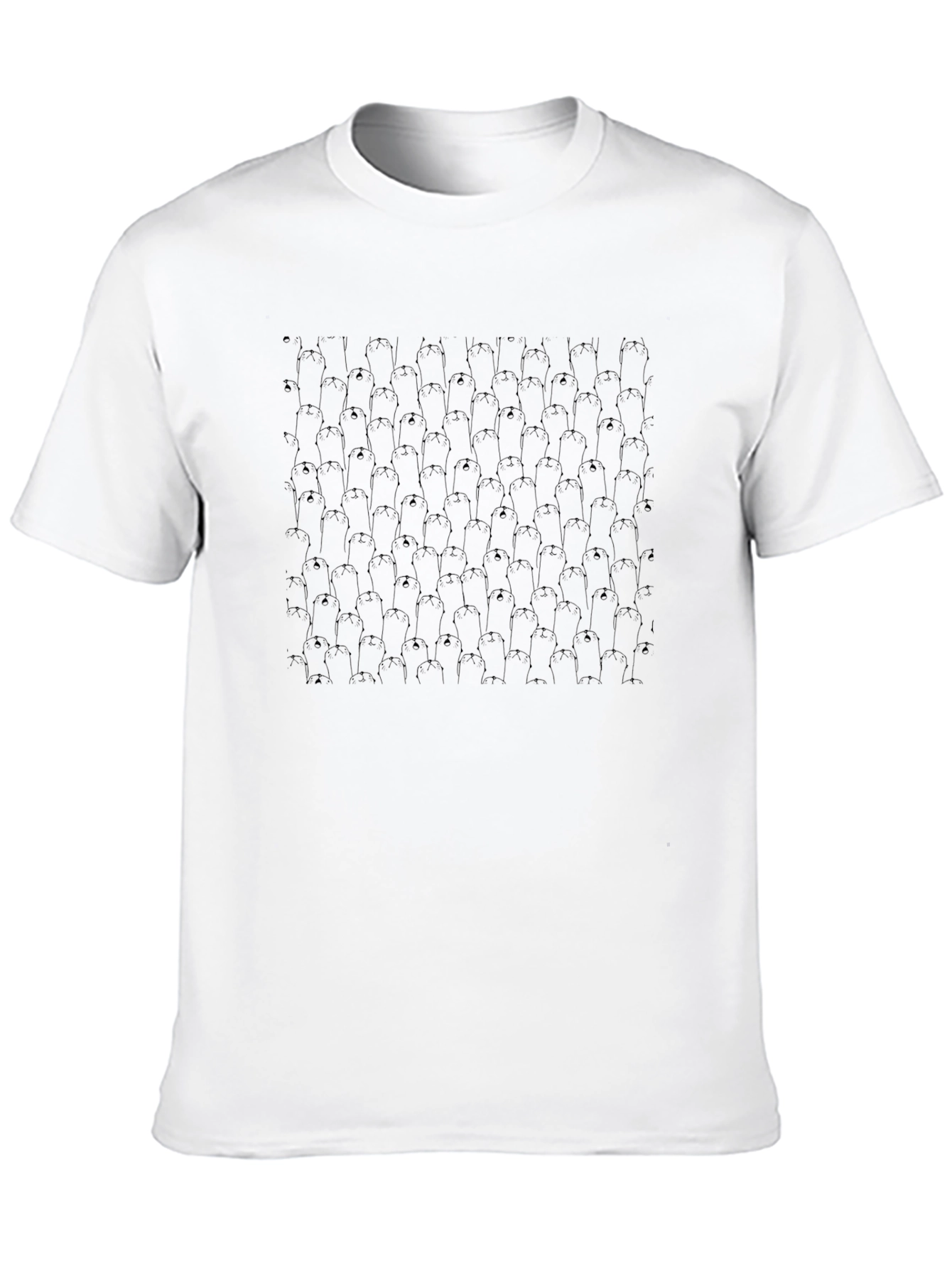 Patterned Black Graphic Tee