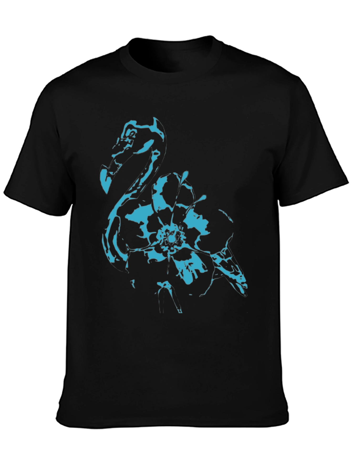 Cool Flamingo Graphic Black T-Shirt