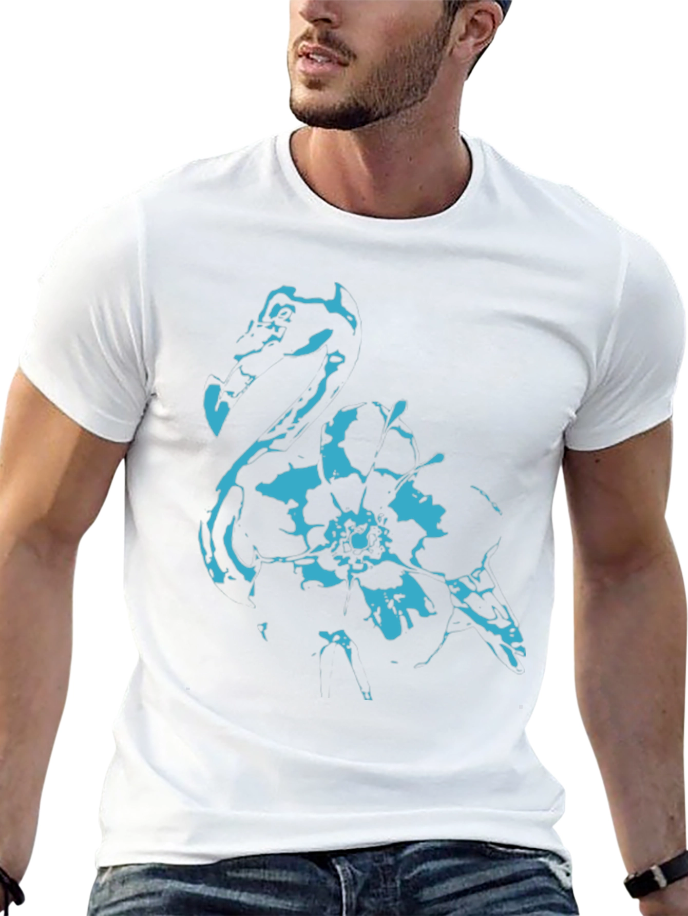 Cool Flamingo Graphic Black T-Shirt