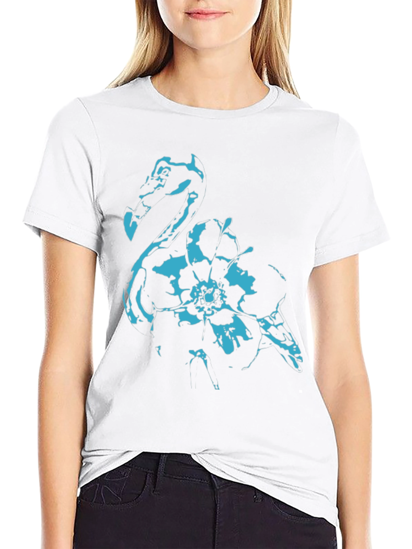 Cool Flamingo Graphic Black T-Shirt