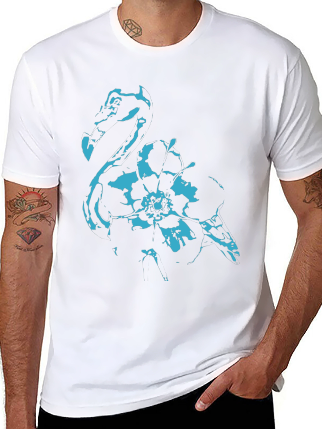 Cool Flamingo Graphic Black T-Shirt