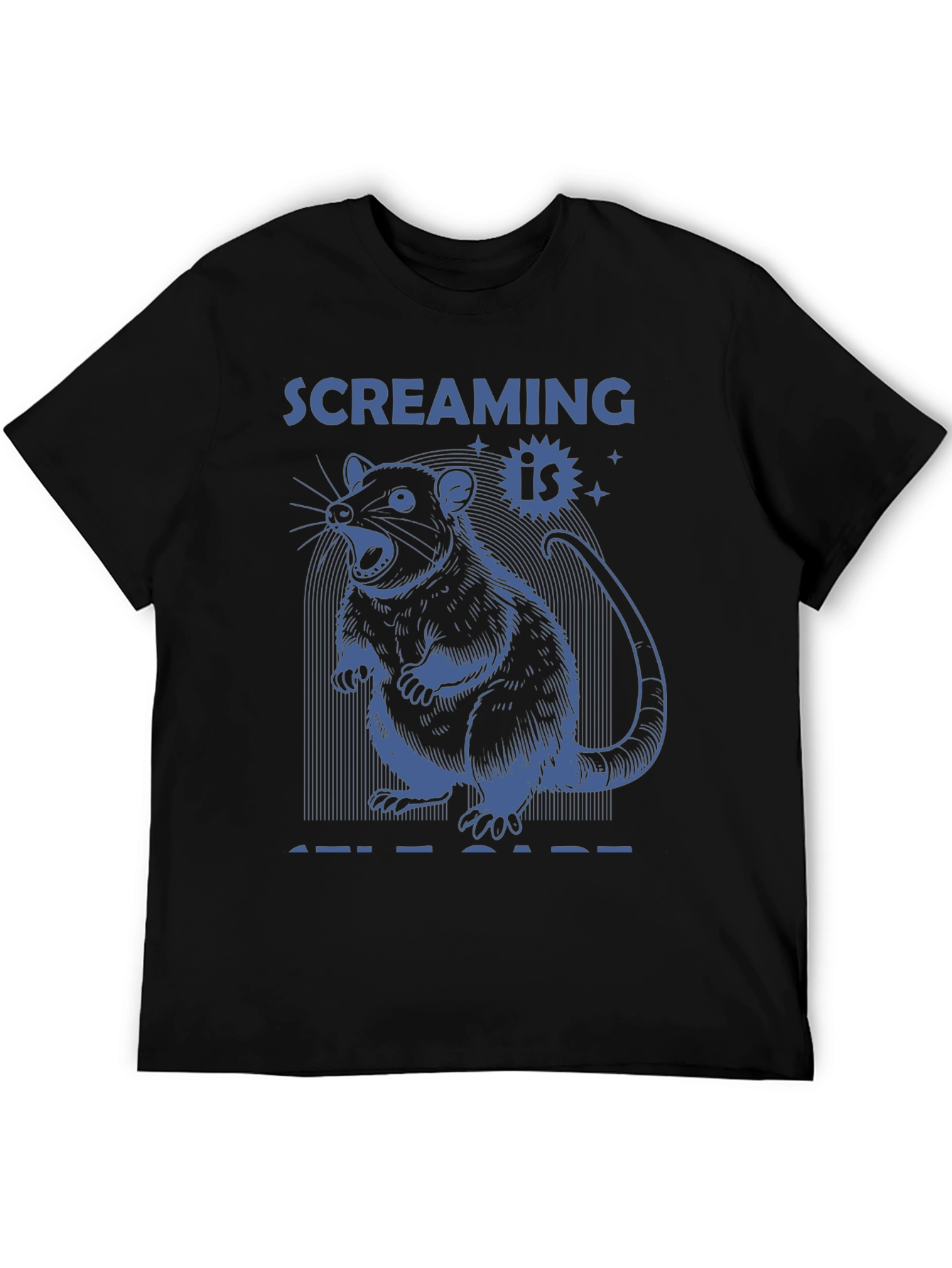 Screaming is Self-Care Rat Graphic Tee