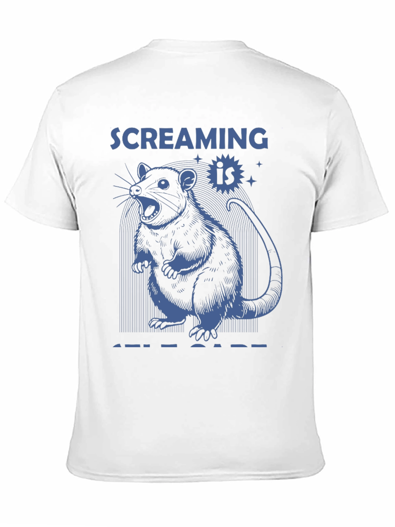 Screaming is Self-Care Rat Graphic Tee