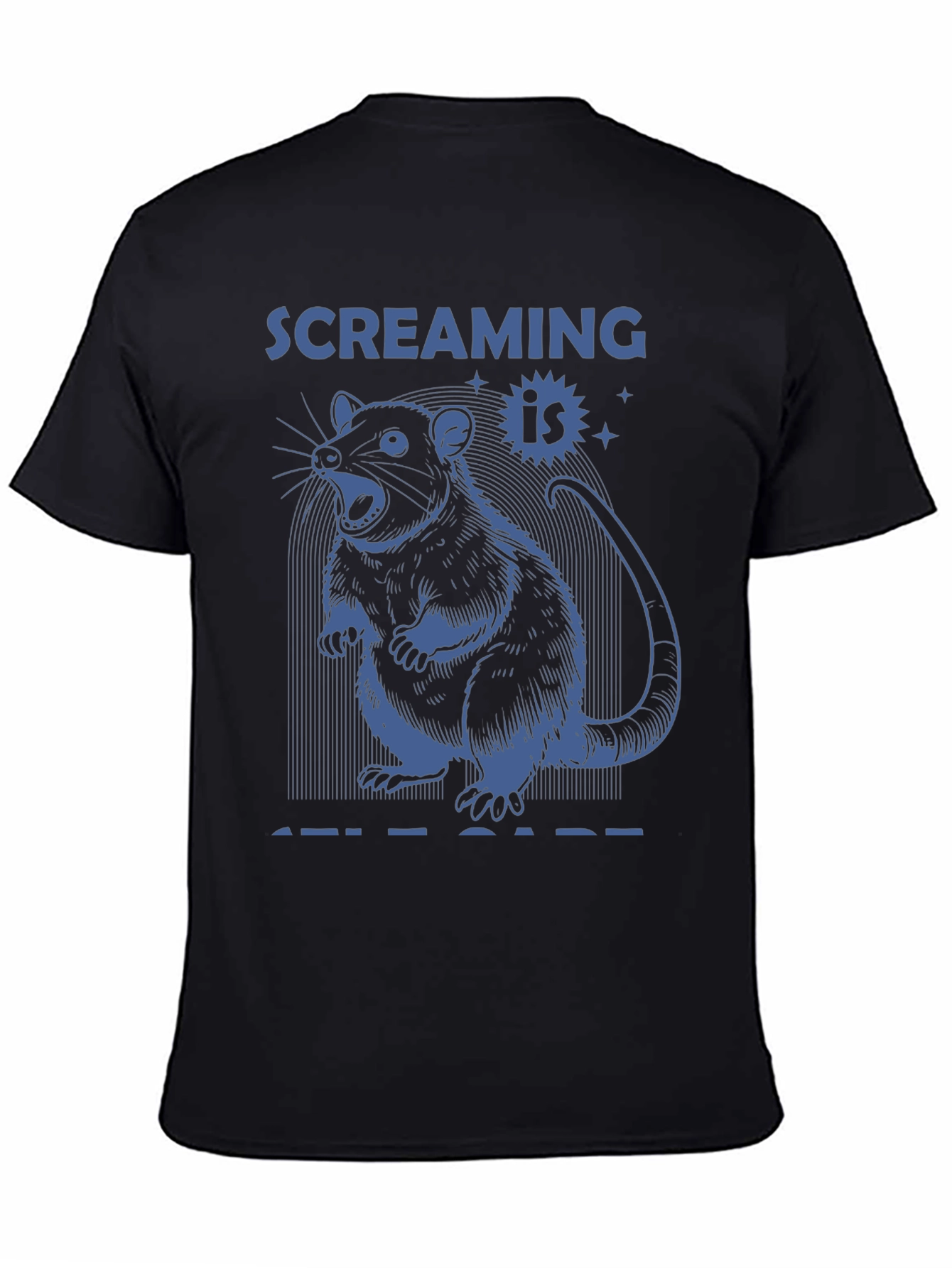 Screaming is Self-Care Rat Graphic Tee
