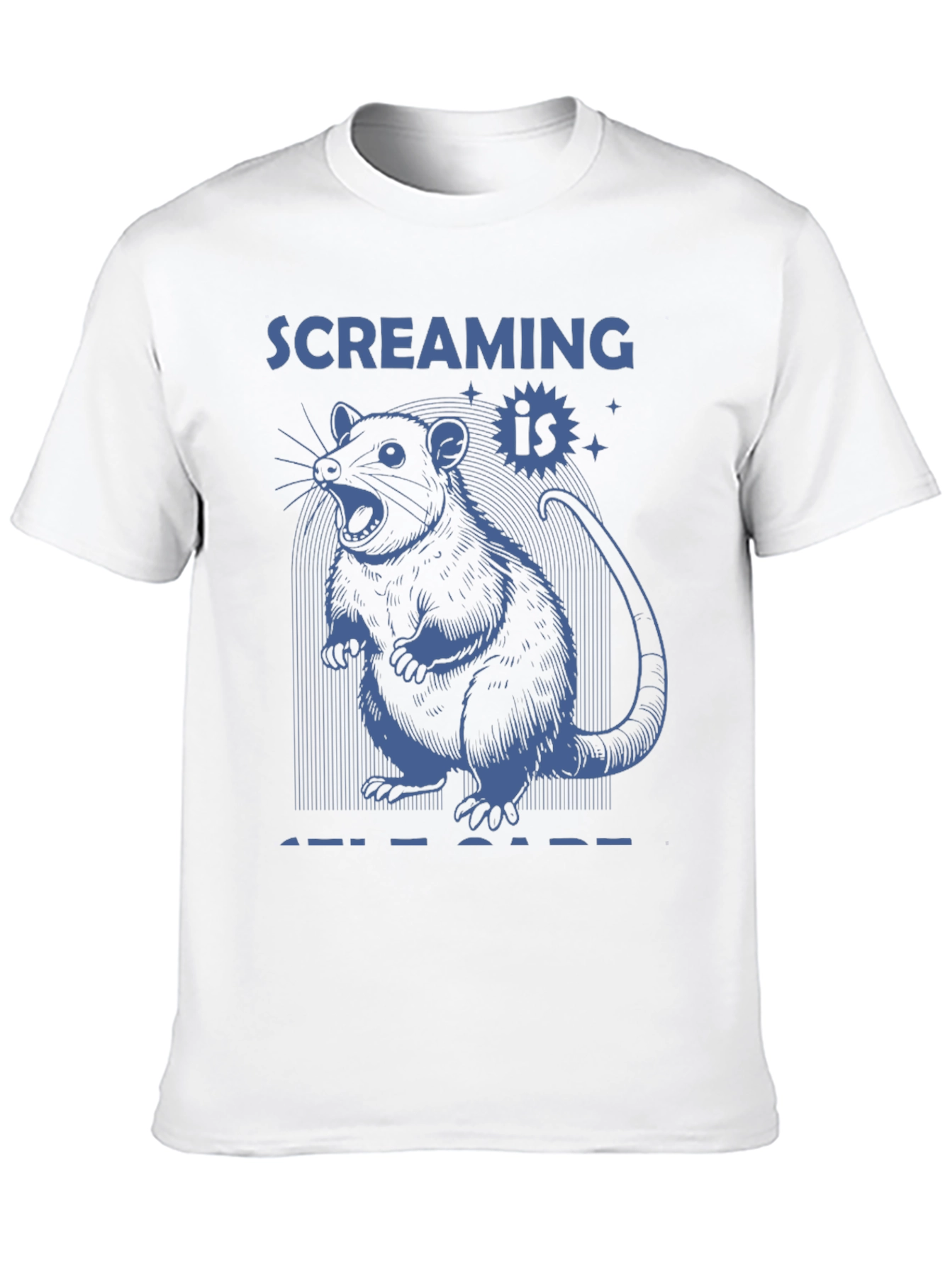 Screaming is Self-Care Rat Graphic Tee