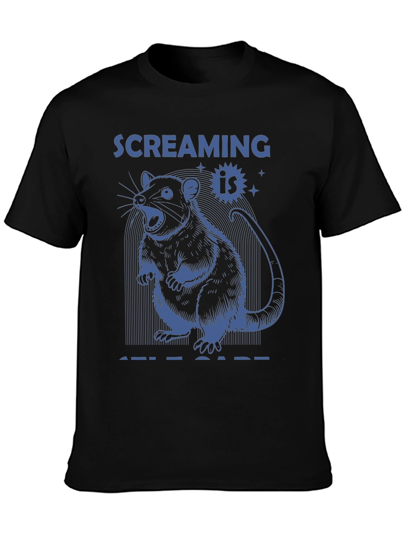 Screaming is Self-Care Rat Graphic Tee