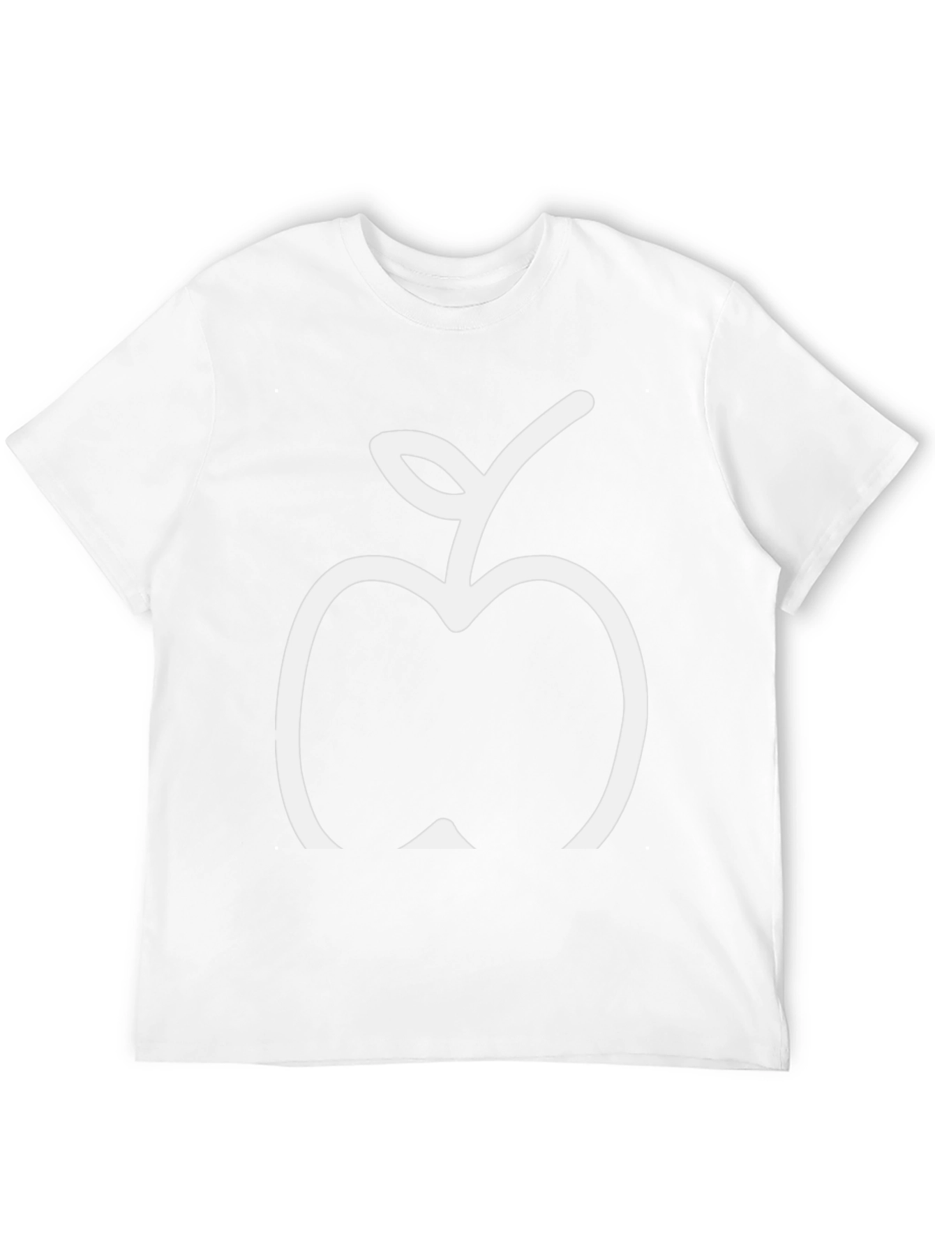 Minimalist Apple Graphic Black T-Shirt