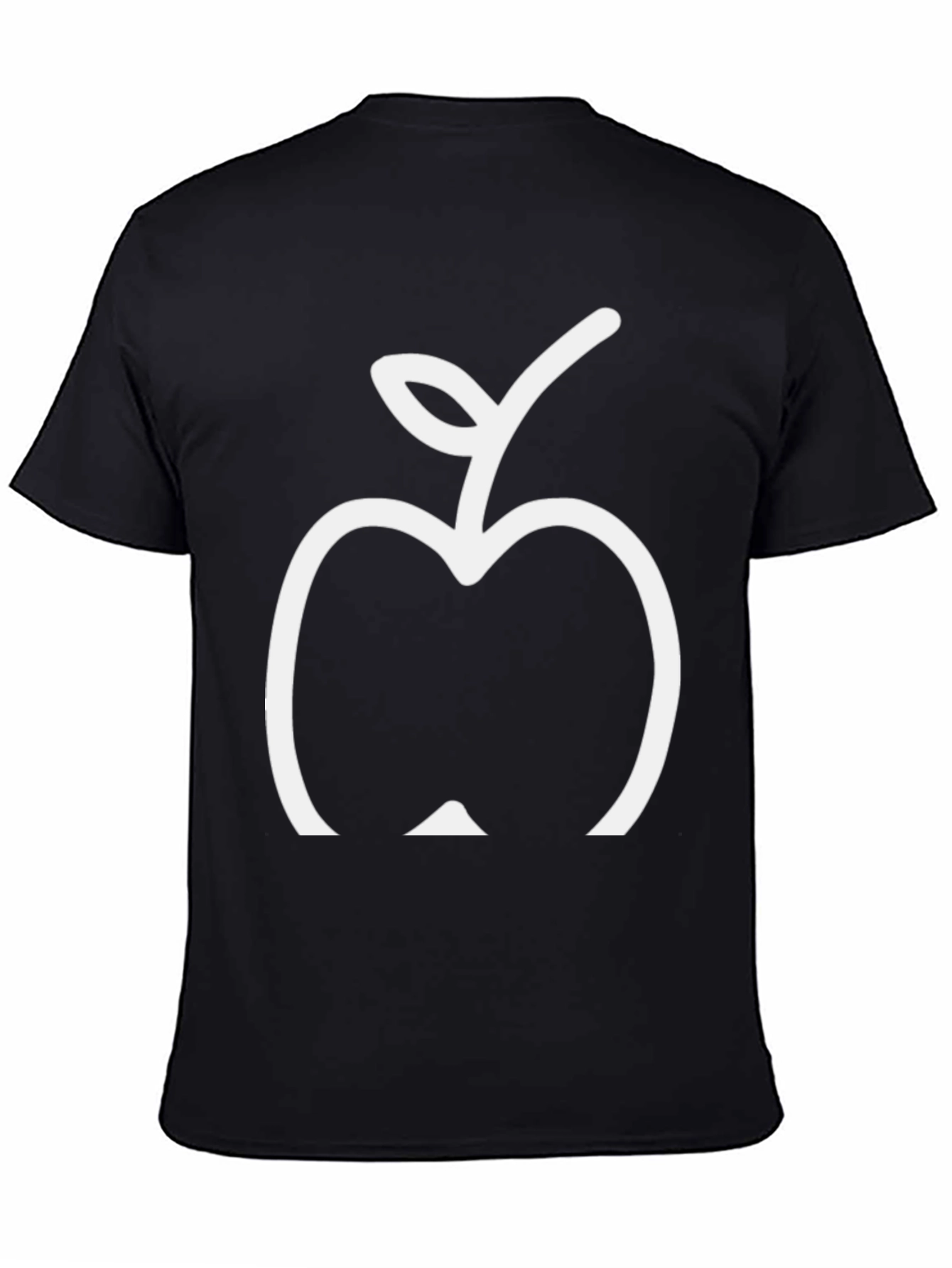 Minimalist Apple Graphic Black T-Shirt