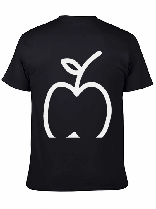 Minimalist Apple Graphic Black T-Shirt
