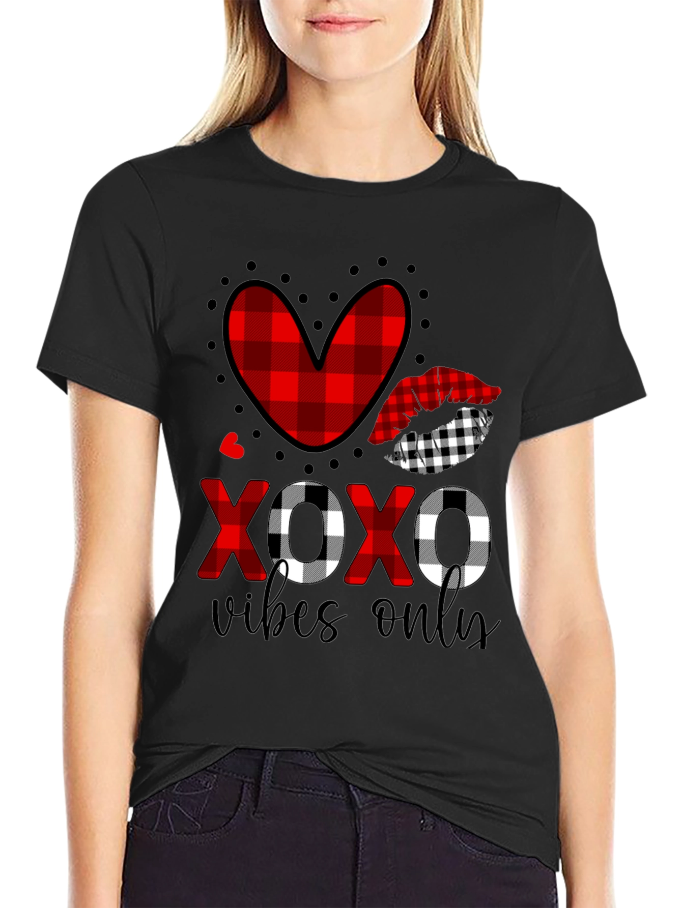 XOXO Vibes Only Valentines Graphic Tee