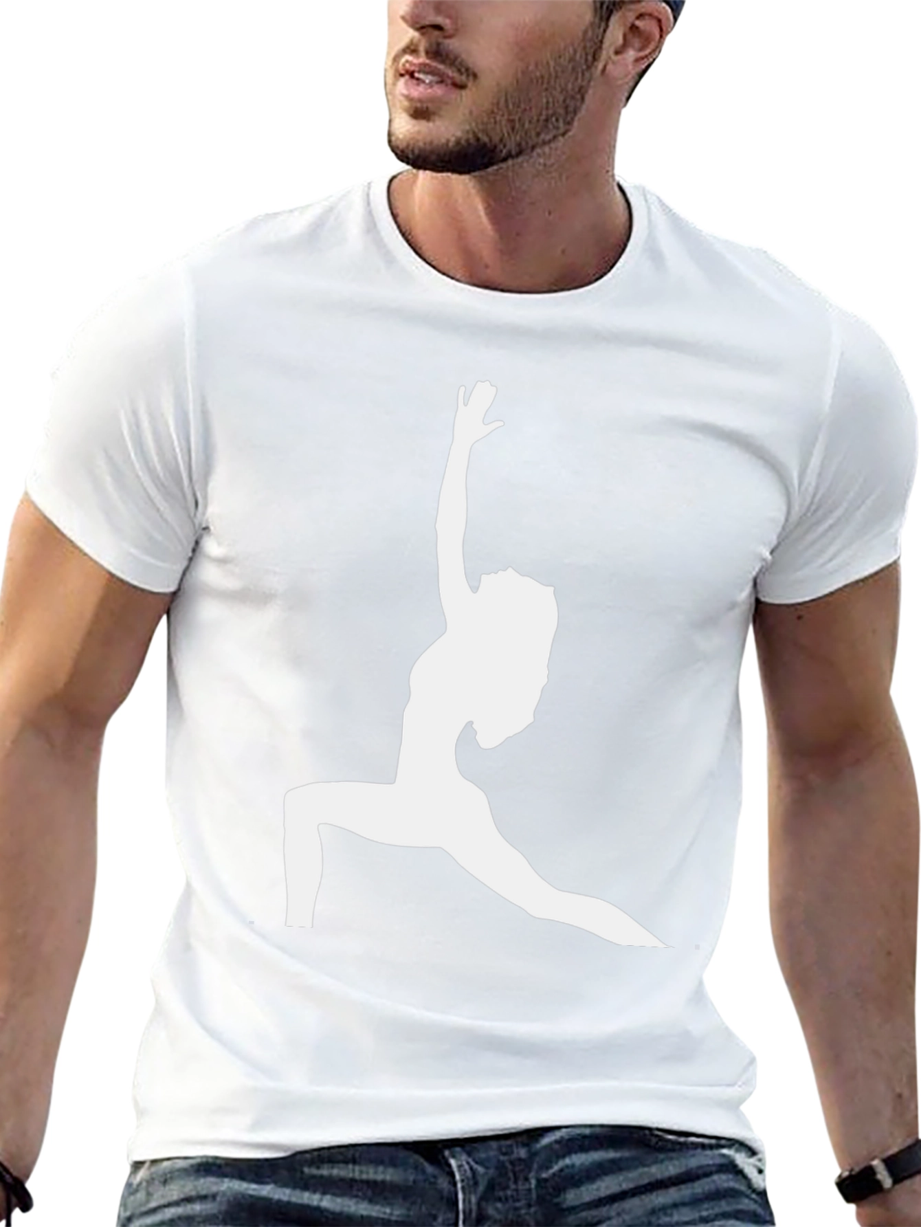 Yoga Silhouette Black T-Shirt