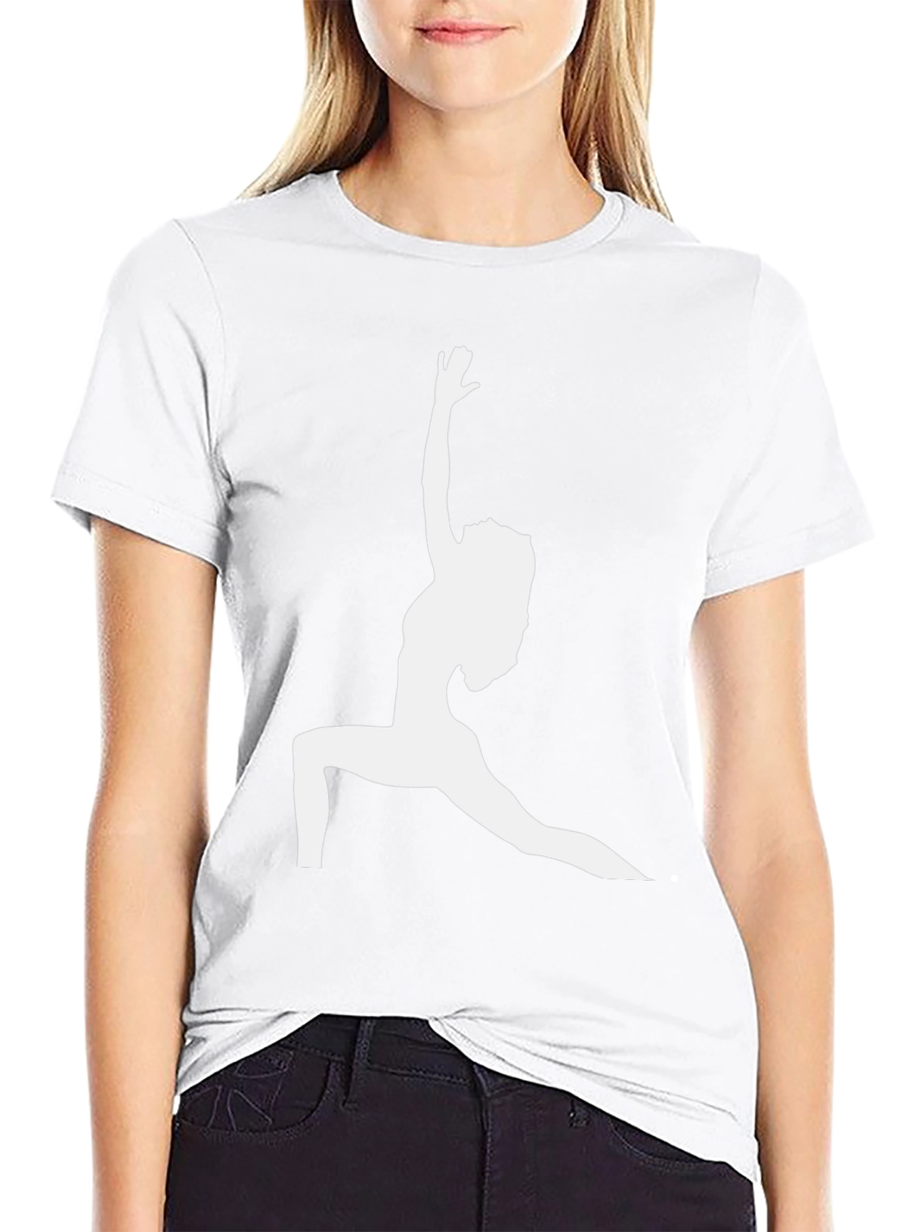 Yoga Silhouette Black T-Shirt