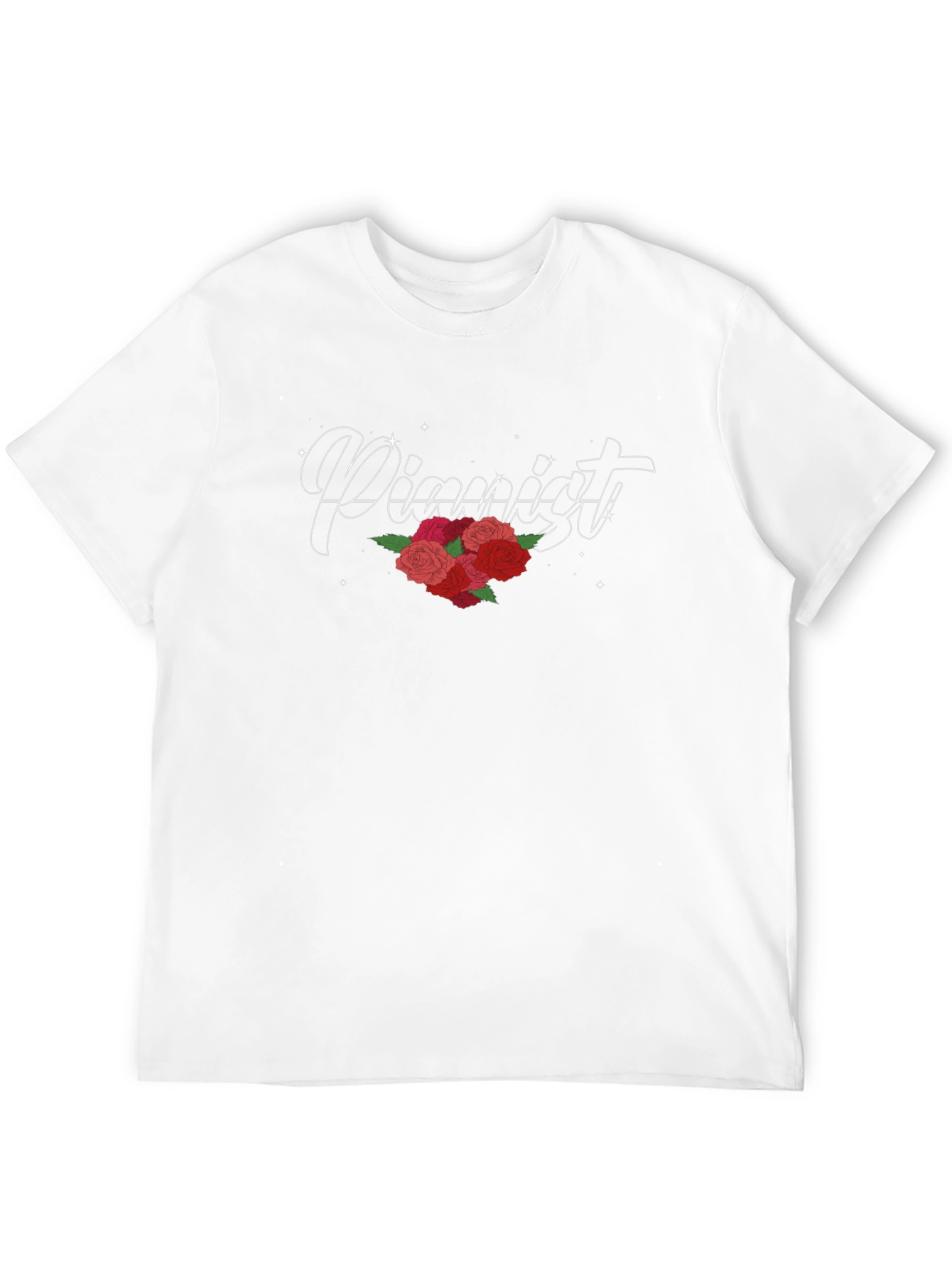 Pianist Rose Black T-Shirt
