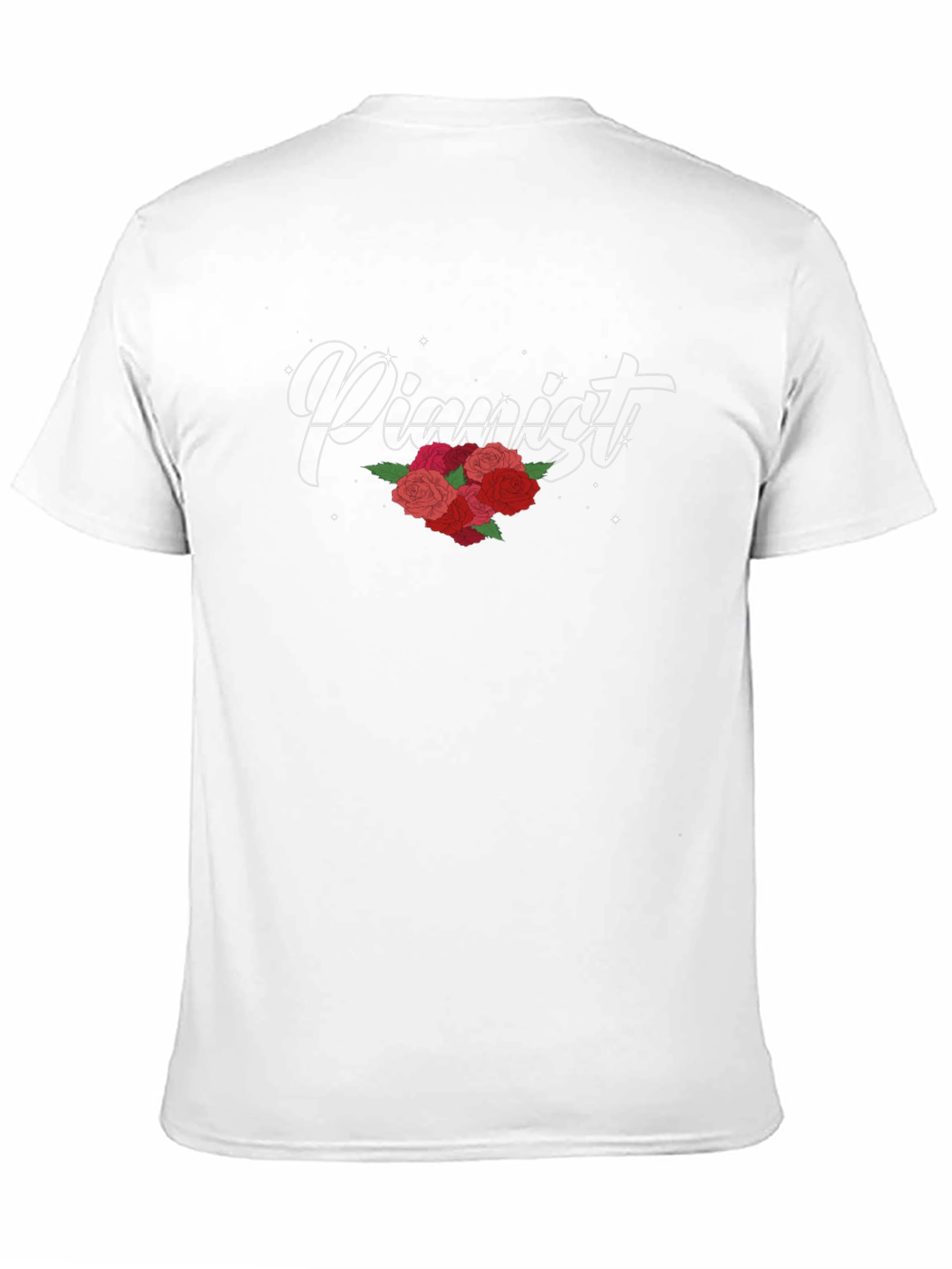 Pianist Rose Black T-Shirt