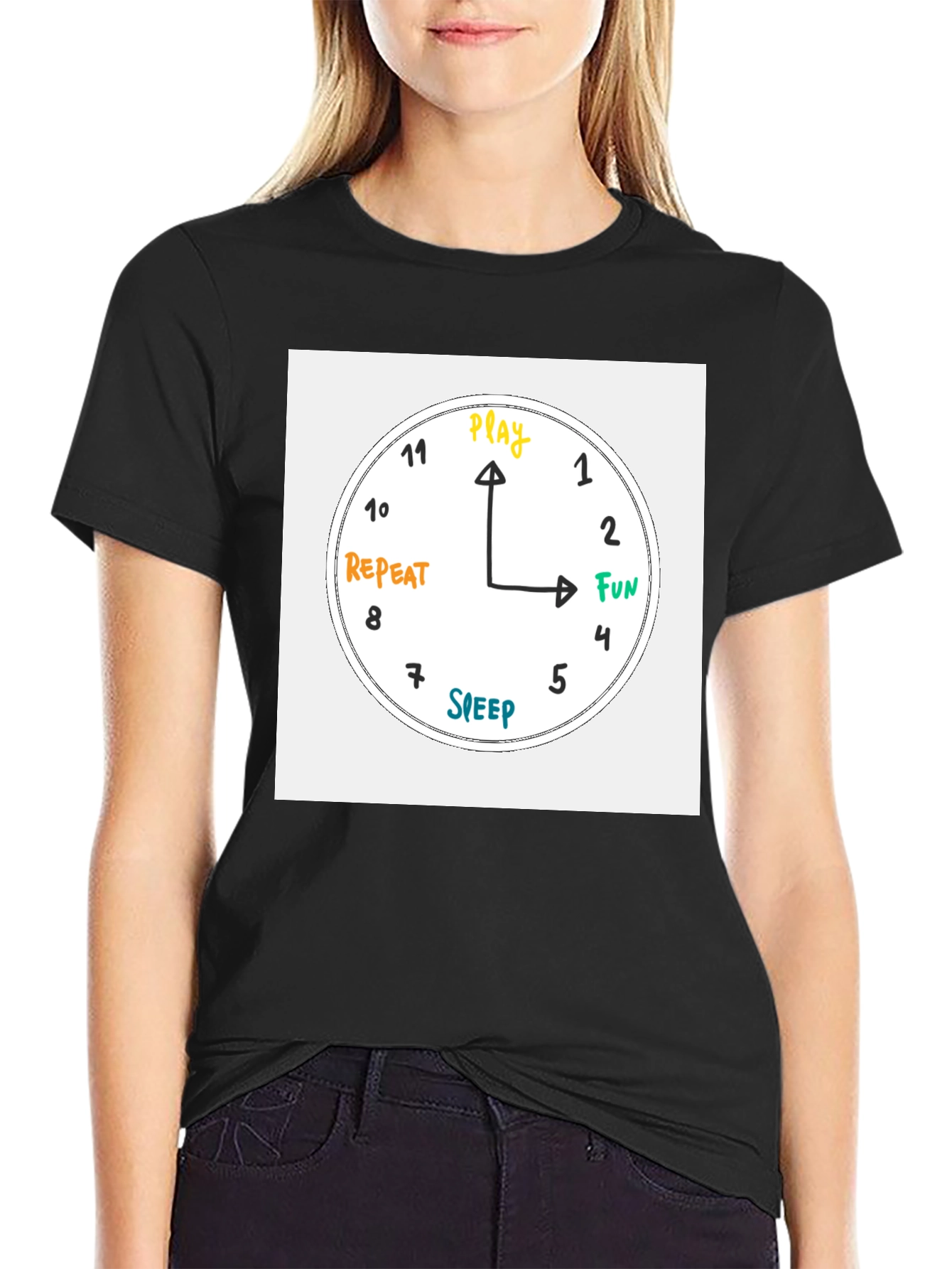 Play Time Clock Graphic T-Shirt