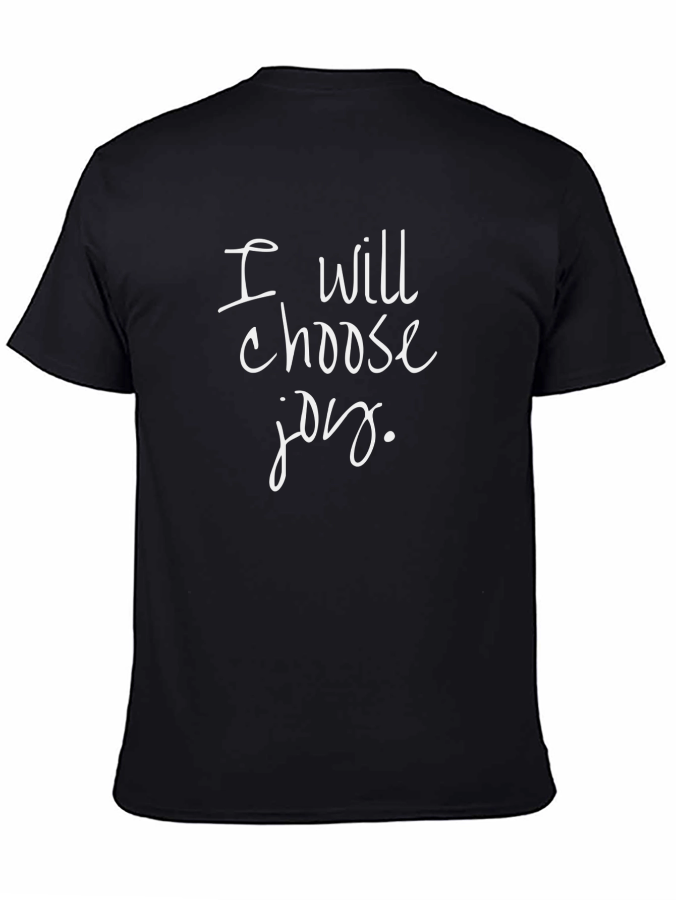 Choose Joy Graphic Tee - Black Cotton Casual Shirt