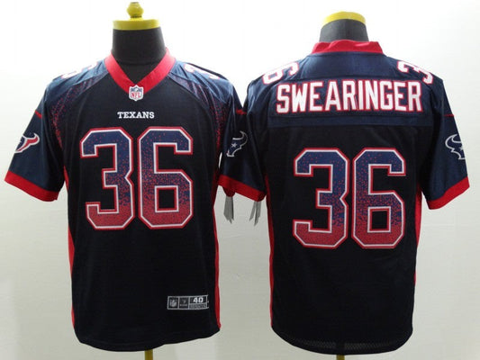 Men's Houston Texans D. J. Swearinger #36 Navy Game Jerseys