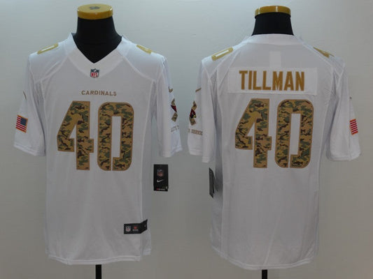 Men's Arizona Cardinals Pat Tillman #40 White Player Game Jerseys