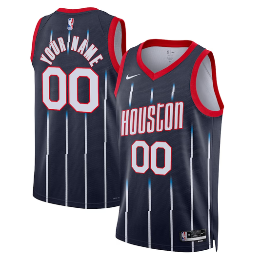 Men's Houston Rockets Navy 2022/23 Swingman Custom Jerseys - City Edition