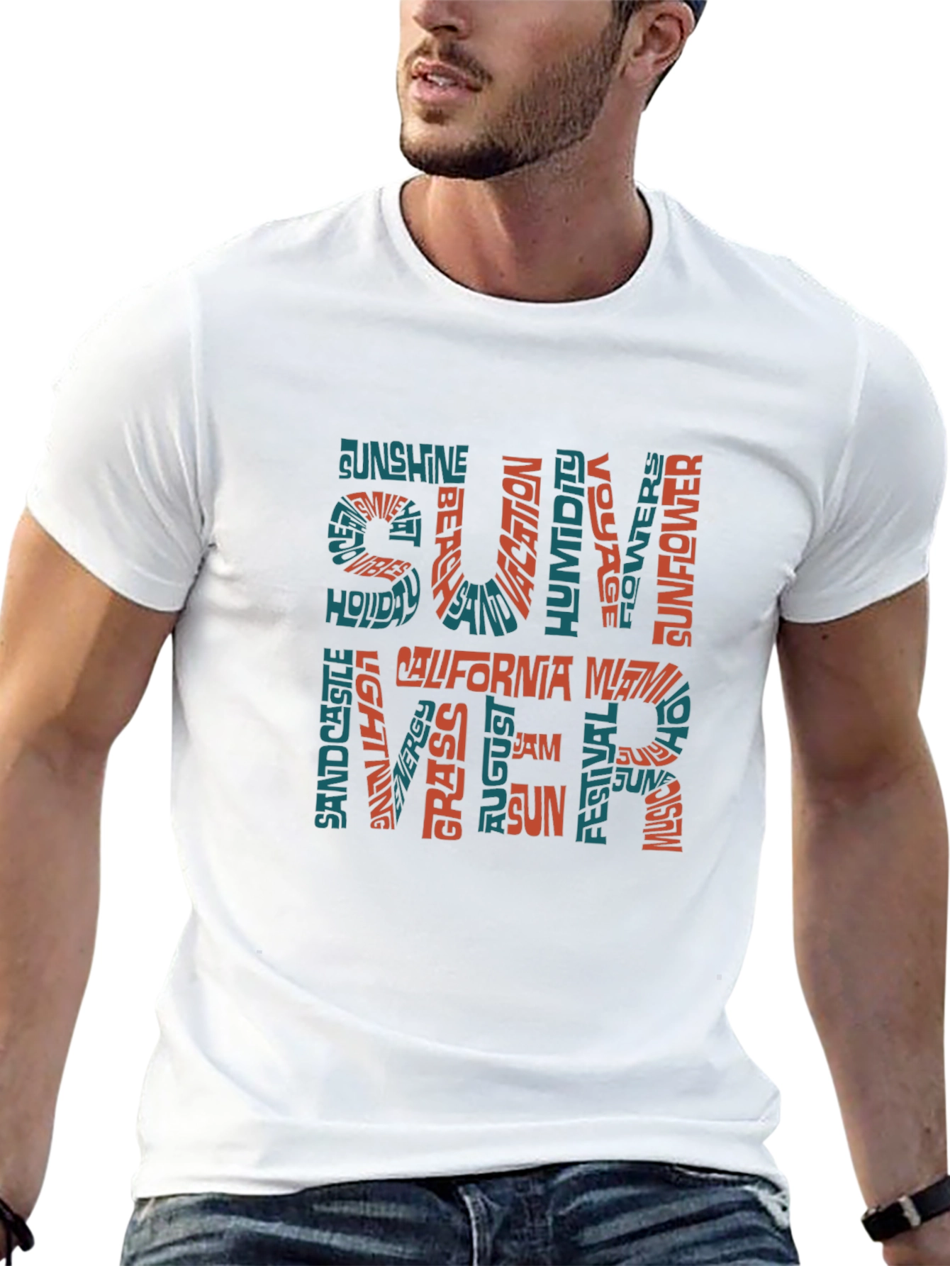 Summer Word Art Graphic T-Shirt