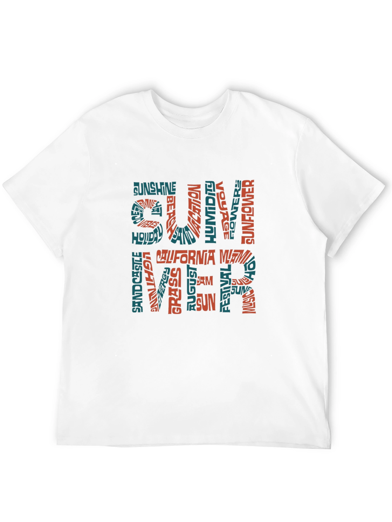 Summer Word Art Graphic T-Shirt