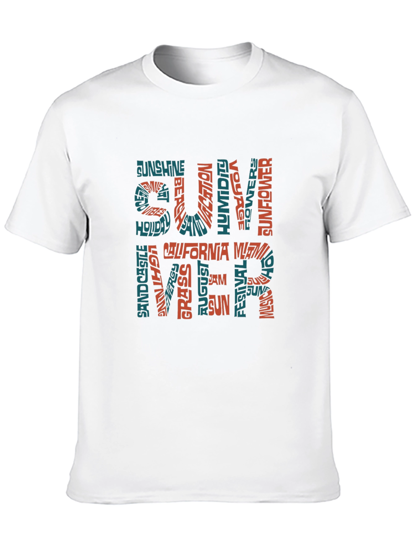 Summer Word Art Graphic T-Shirt