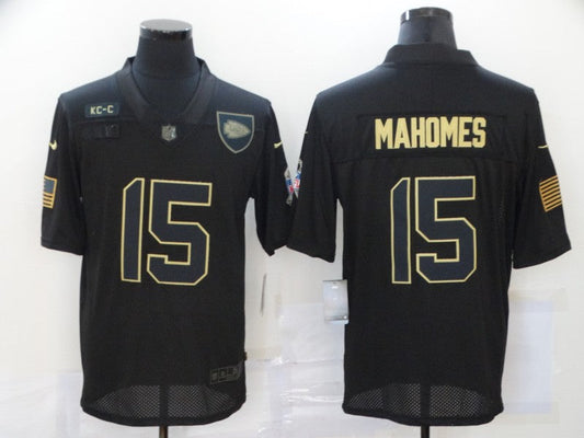 Men's Kansas City Chiefs Patrick Mahomes 2020 Salute To Service Limited Jerseys