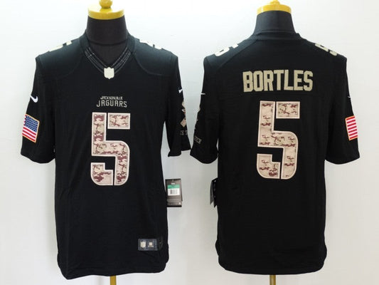 Men's Jacksonville Jaguars Blake Bortles #5 Black Game Player Jerseys