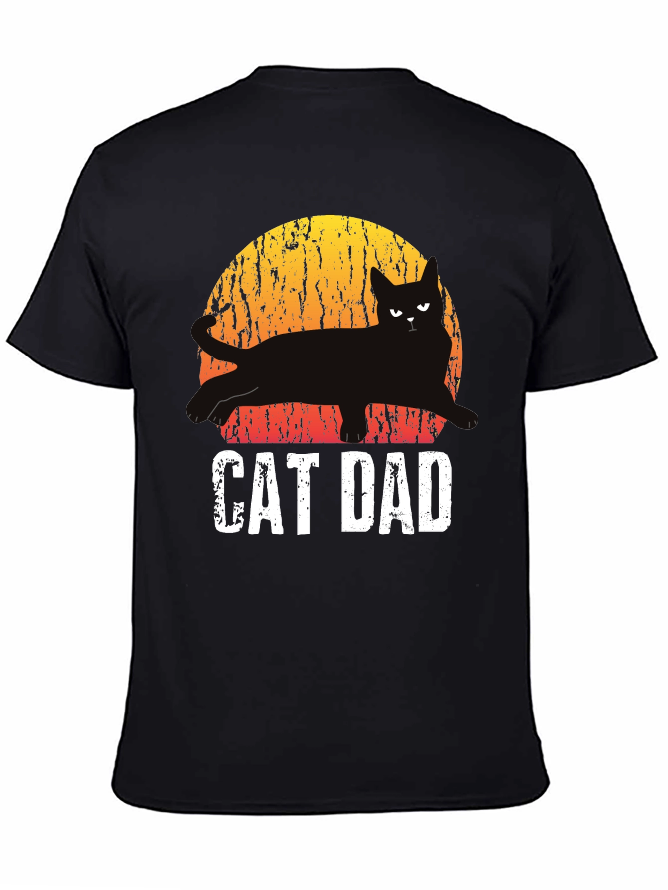 Cat Dad Black T-Shirt