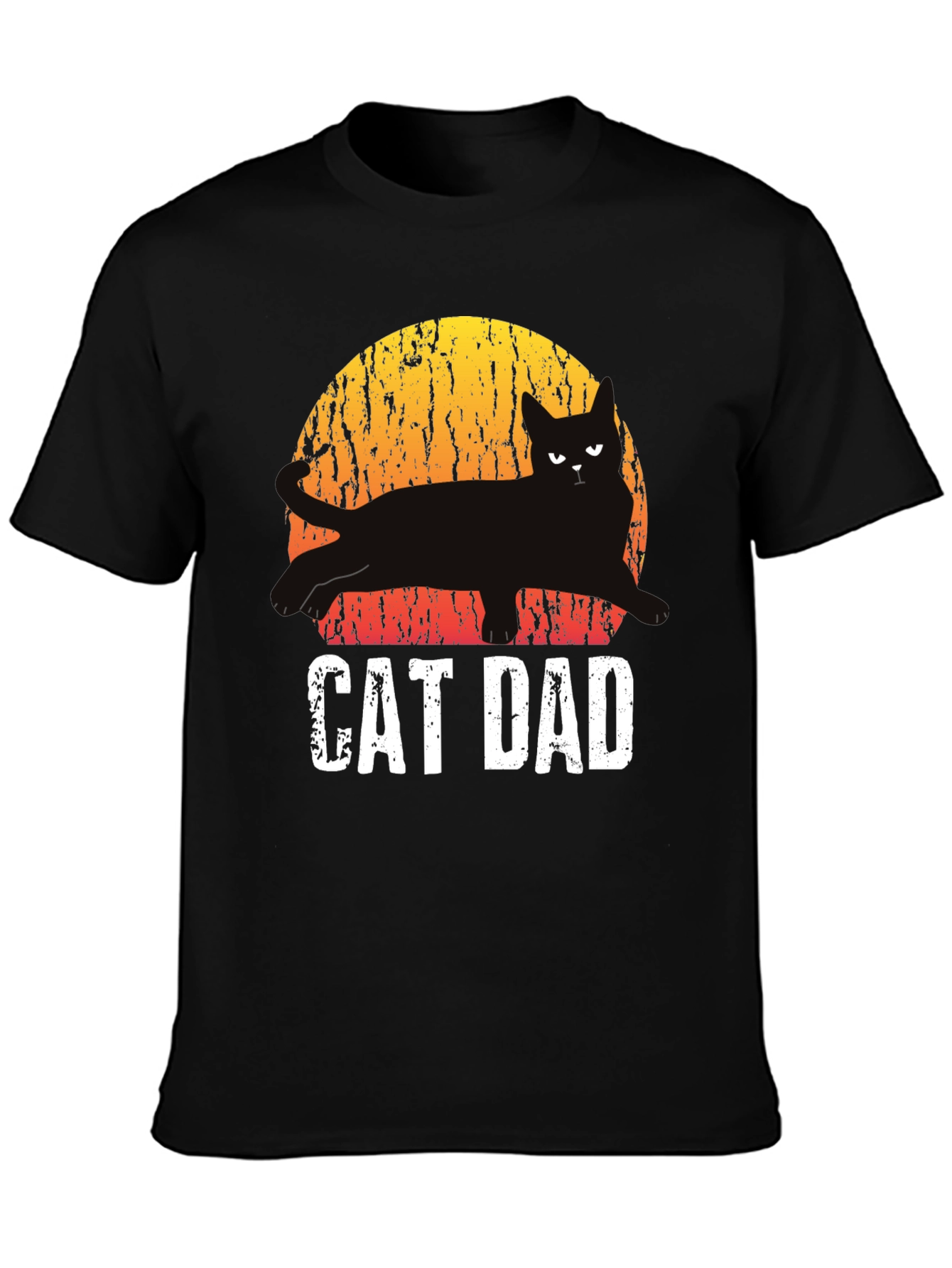 Cat Dad Black T-Shirt