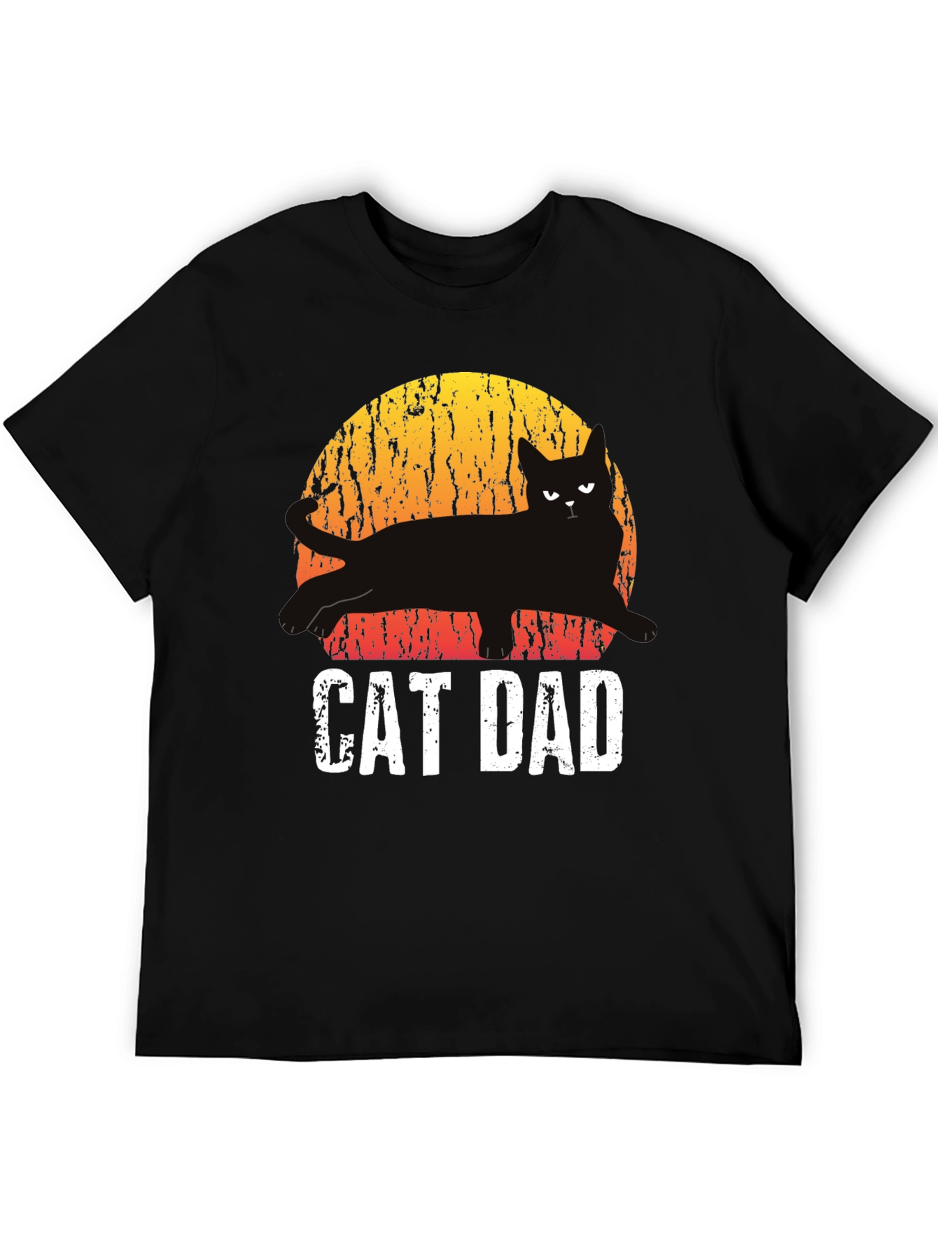 Cat Dad Black T-Shirt