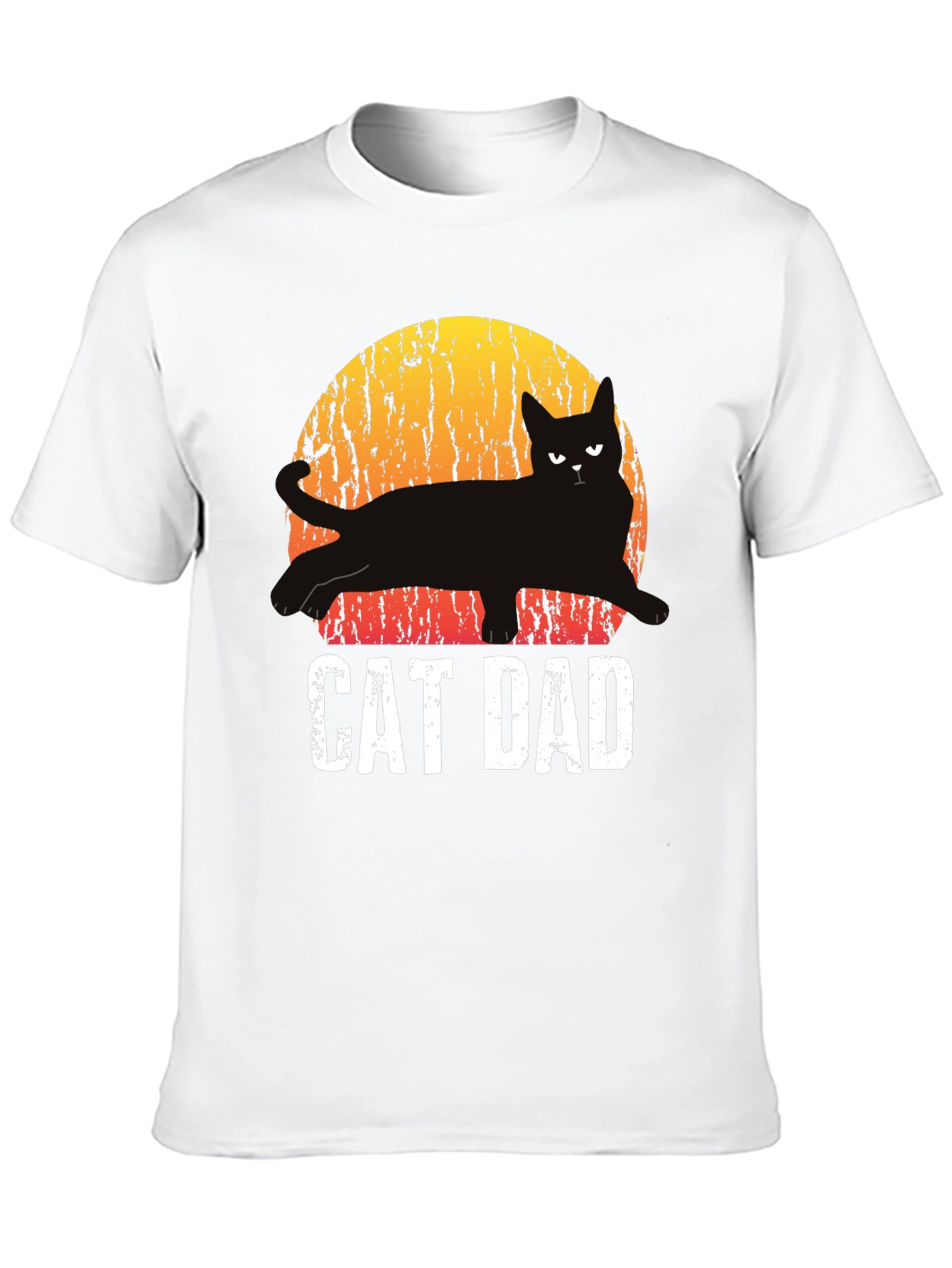 Cat Dad Black T-Shirt