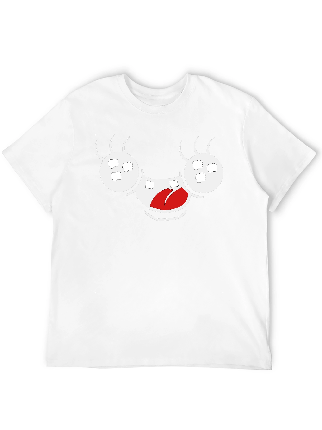 Funny Monster Face Black Graphic Tee