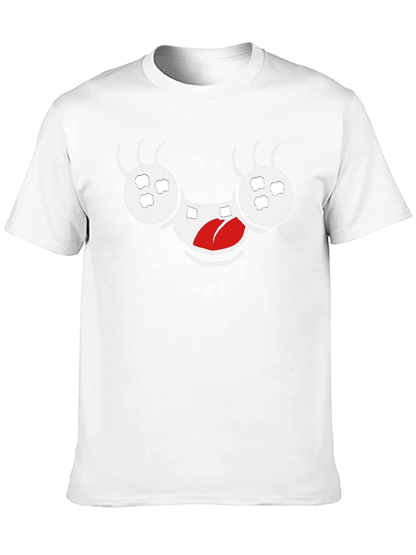 Funny Monster Face Black Graphic Tee