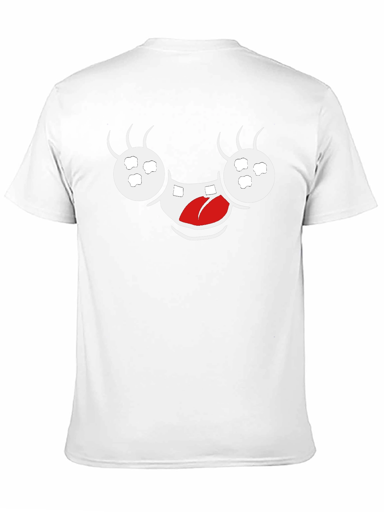 Funny Monster Face Black Graphic Tee