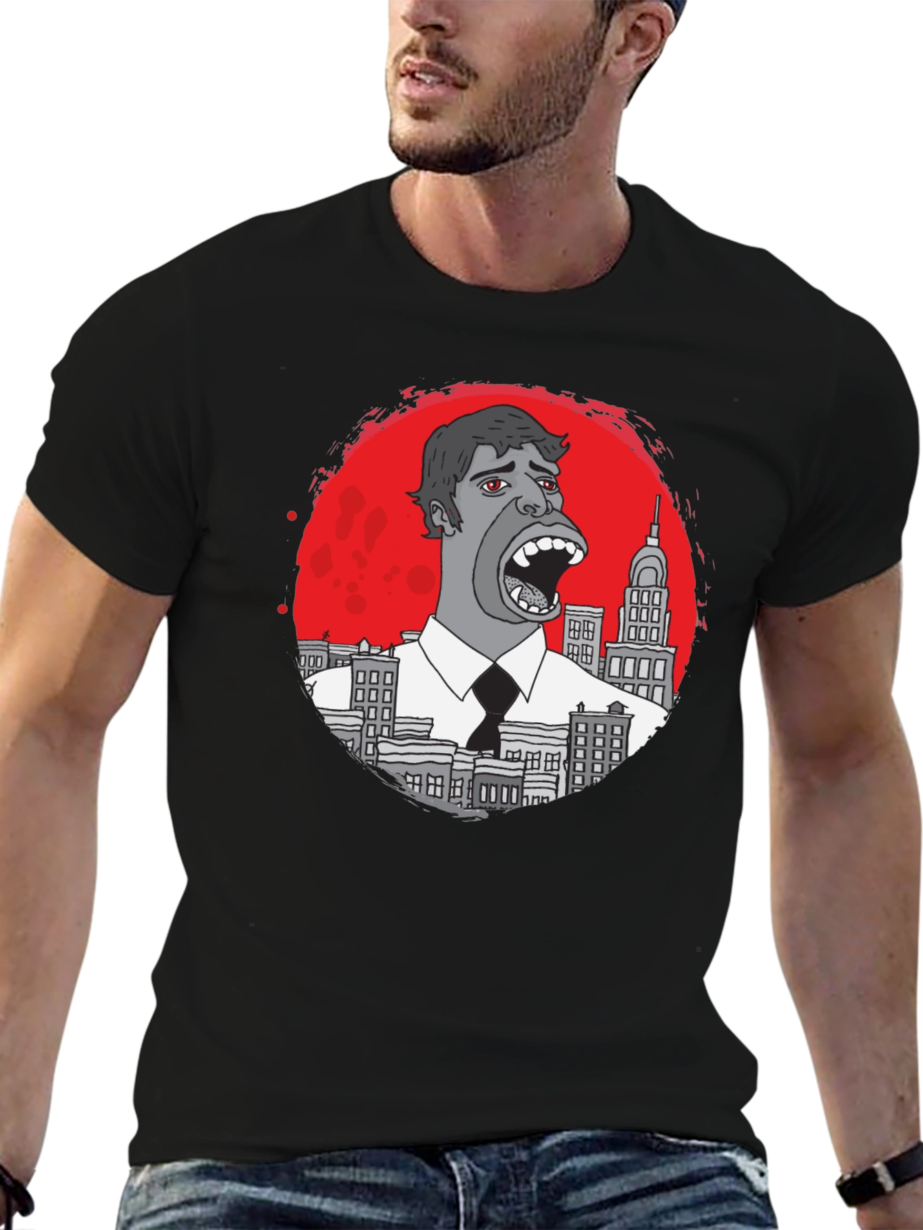 Monster Cityscape Graphic T-Shirt